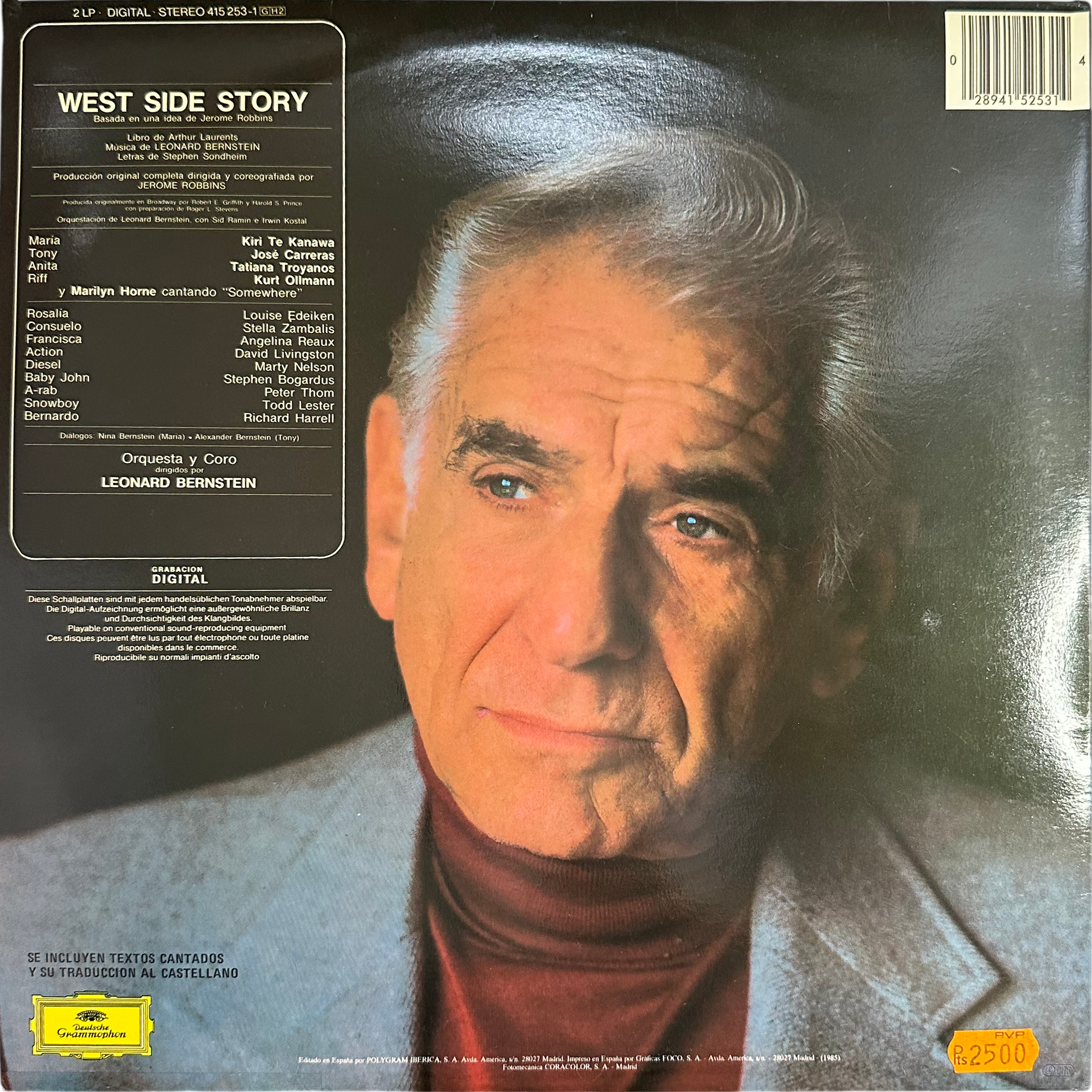 José Carreras,Kiri Te Kanawa,Kurt Ollmann,Leonard Bernstein,Marilyn Horne,Tatiana Troyanos — West Side Story 2