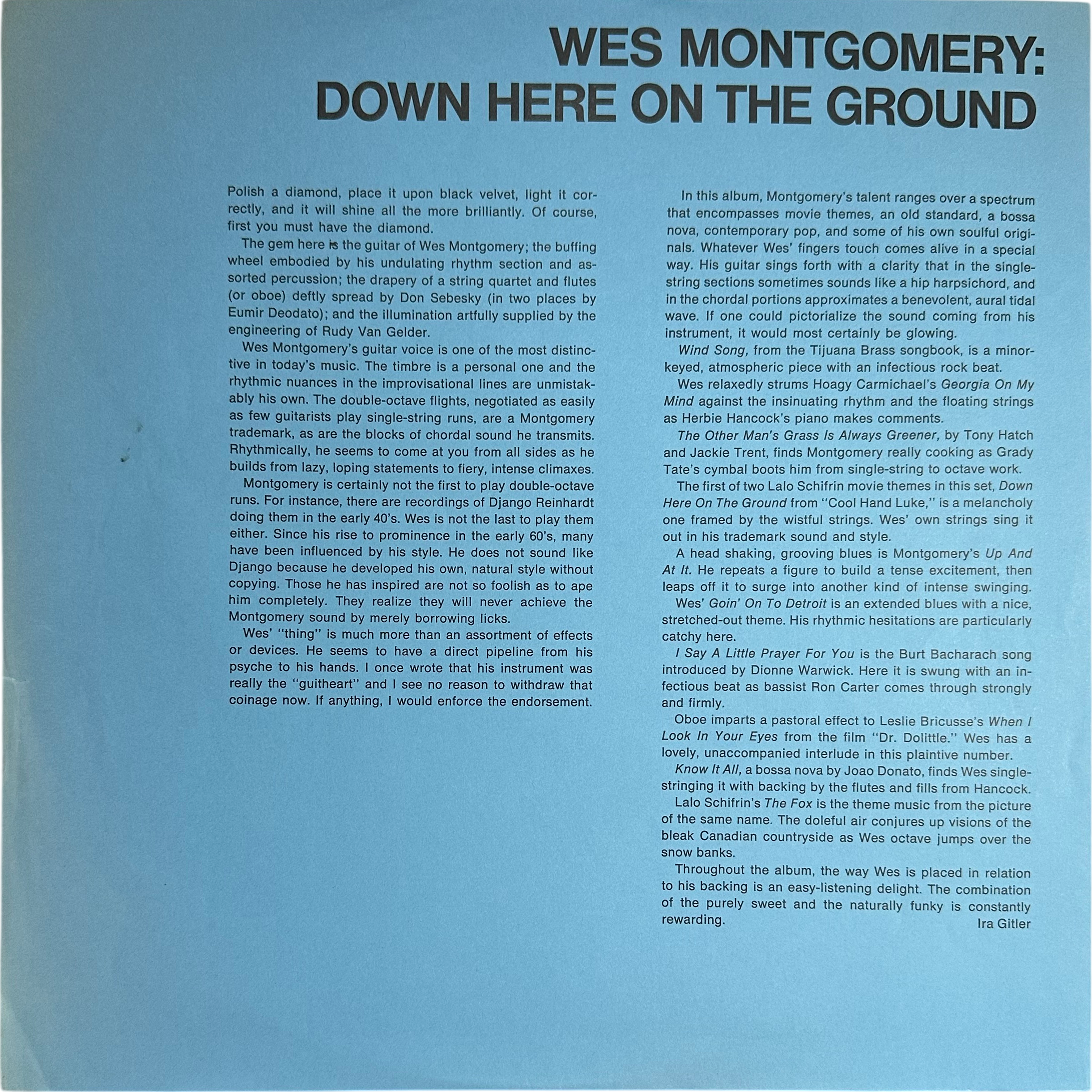 Wes Montgomery — Down Here On The Ground 4