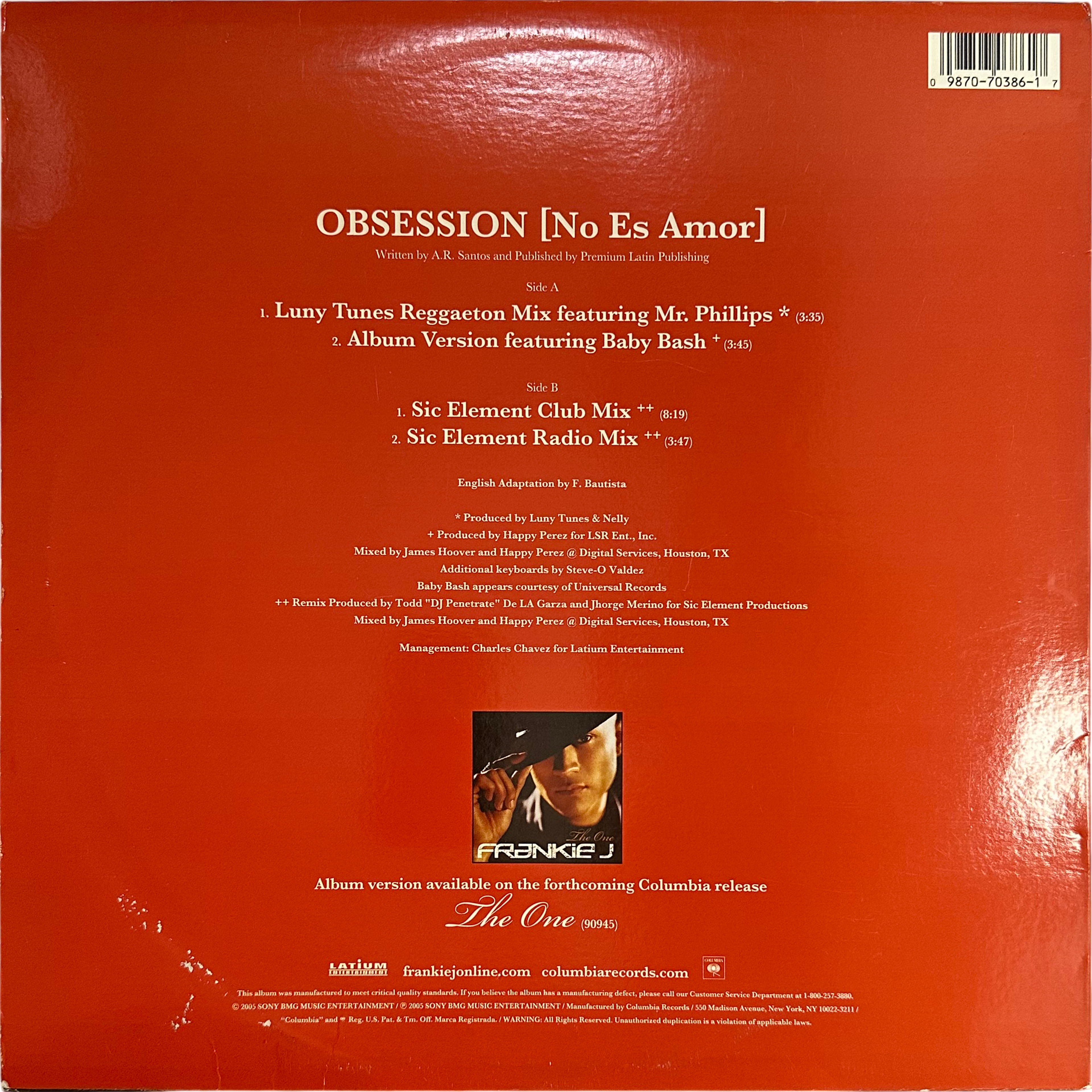 Frankie J. (3) — Obsession (No Es Amor) 2