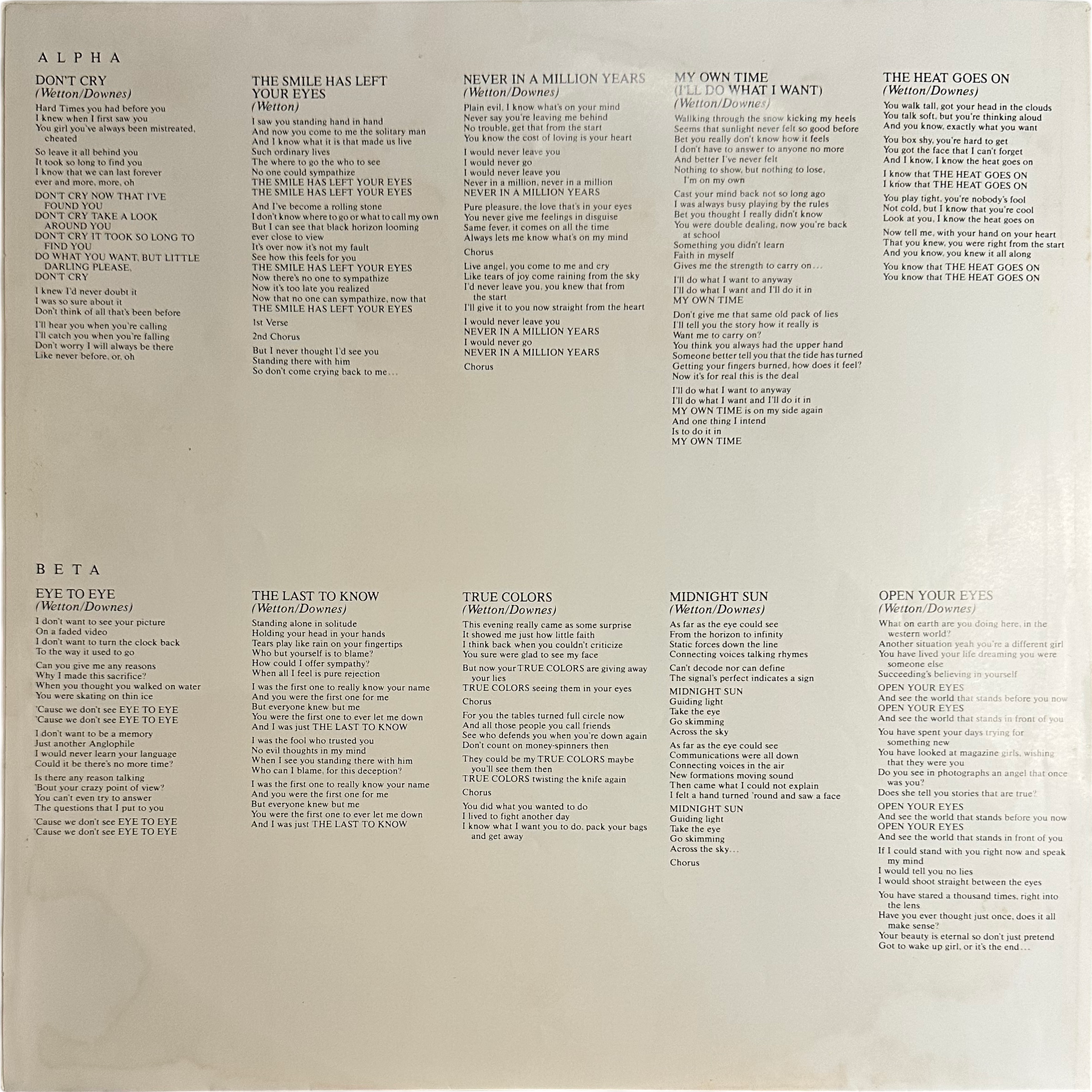 Asia (2) — Alpha 5