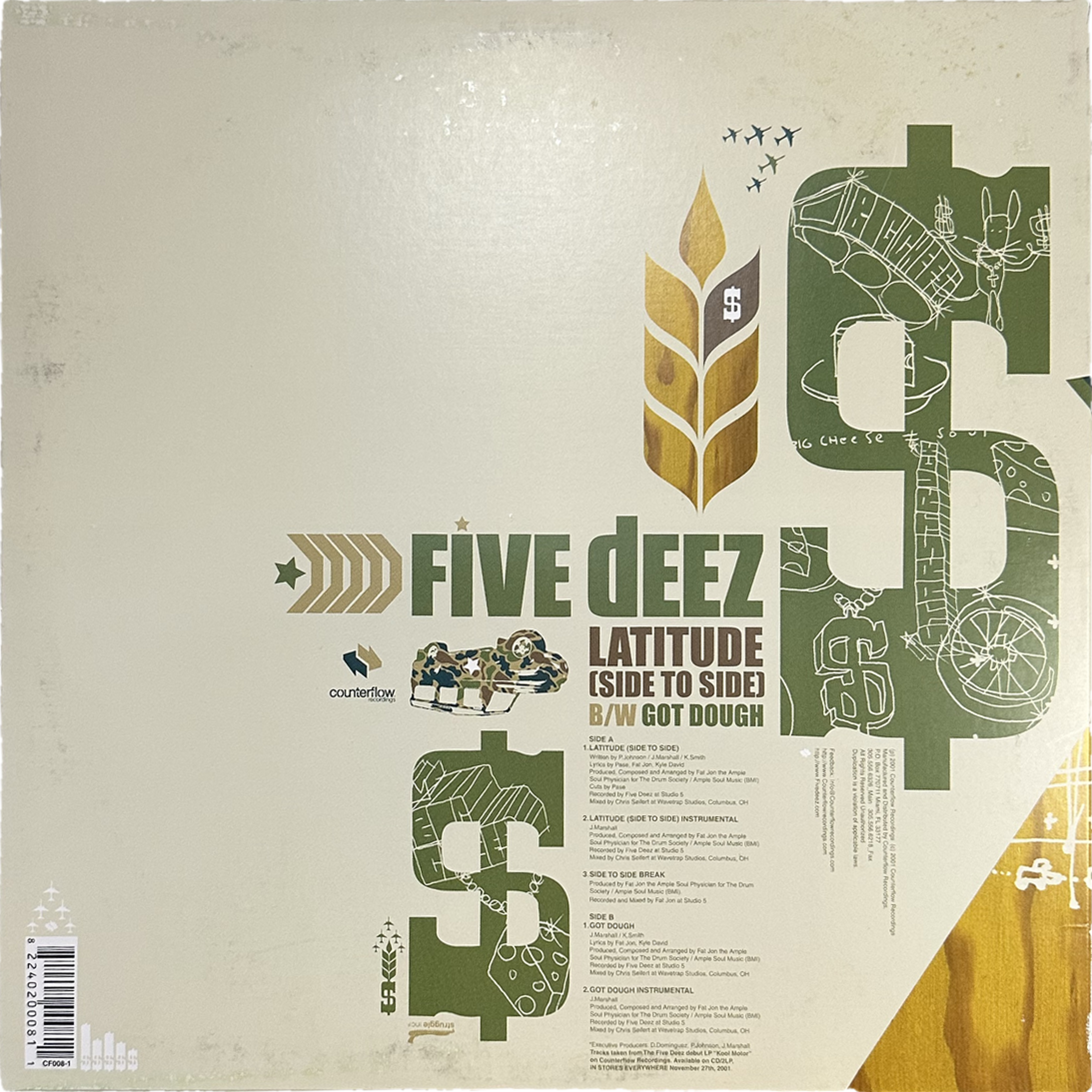 Five Deez — Latitude (Side To Side) B/W Got Dough 2