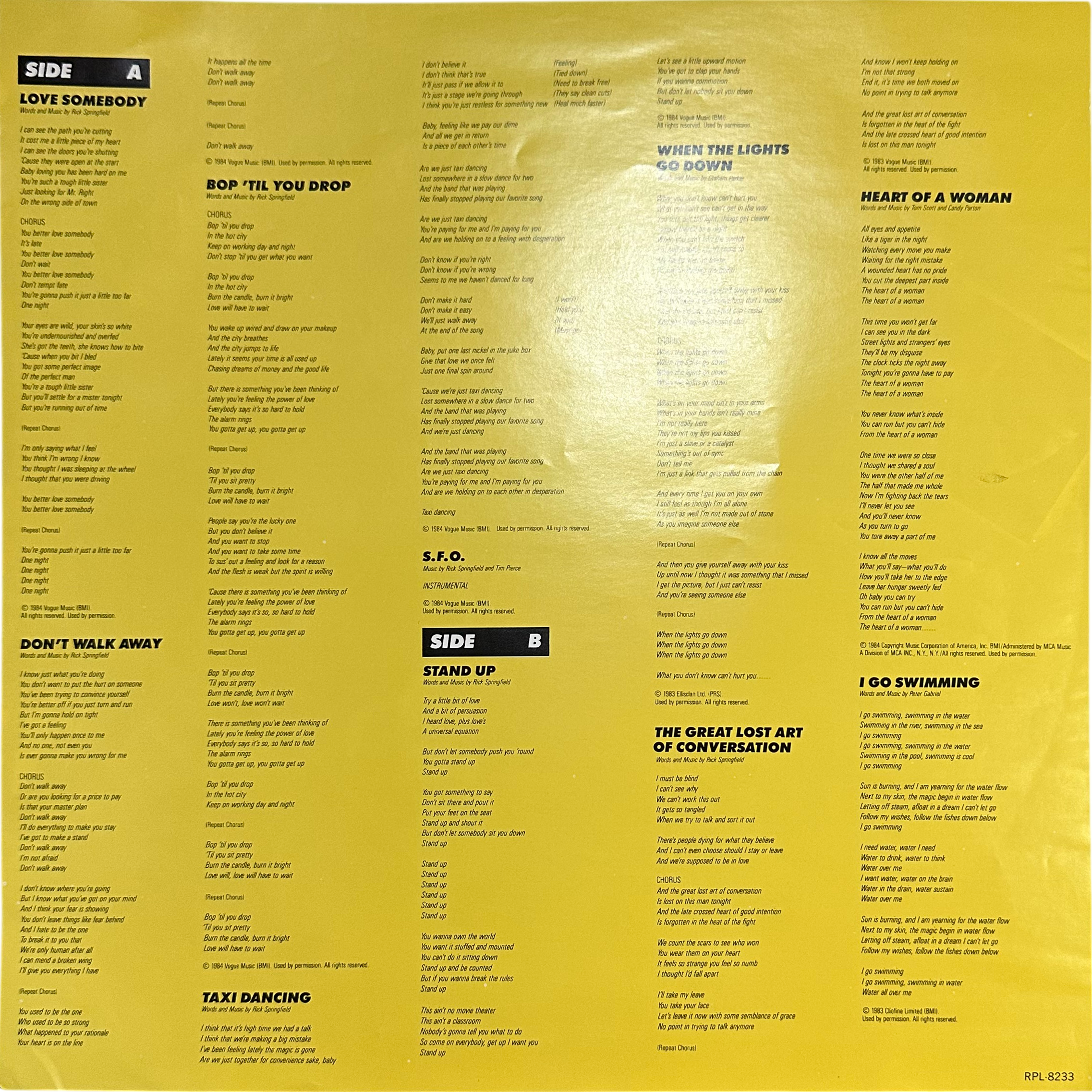 Rick Springfield — Hard To Hold - Soundtrack Recording 7