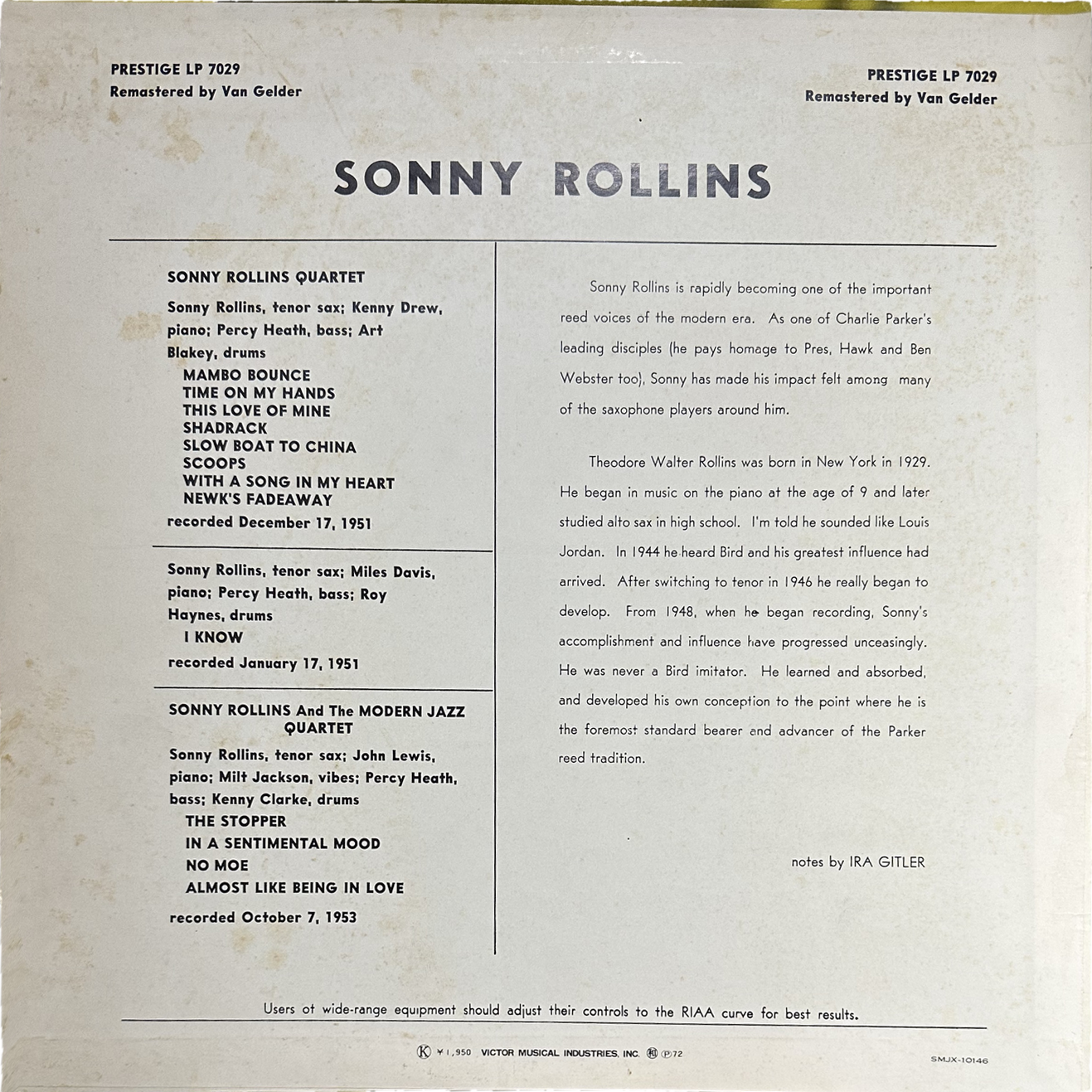 Art Blakey,Kenny Drew,Sonny Rollins,The Modern Jazz Quartet — Sonny Rollins With The Modern Jazz Quartet 2