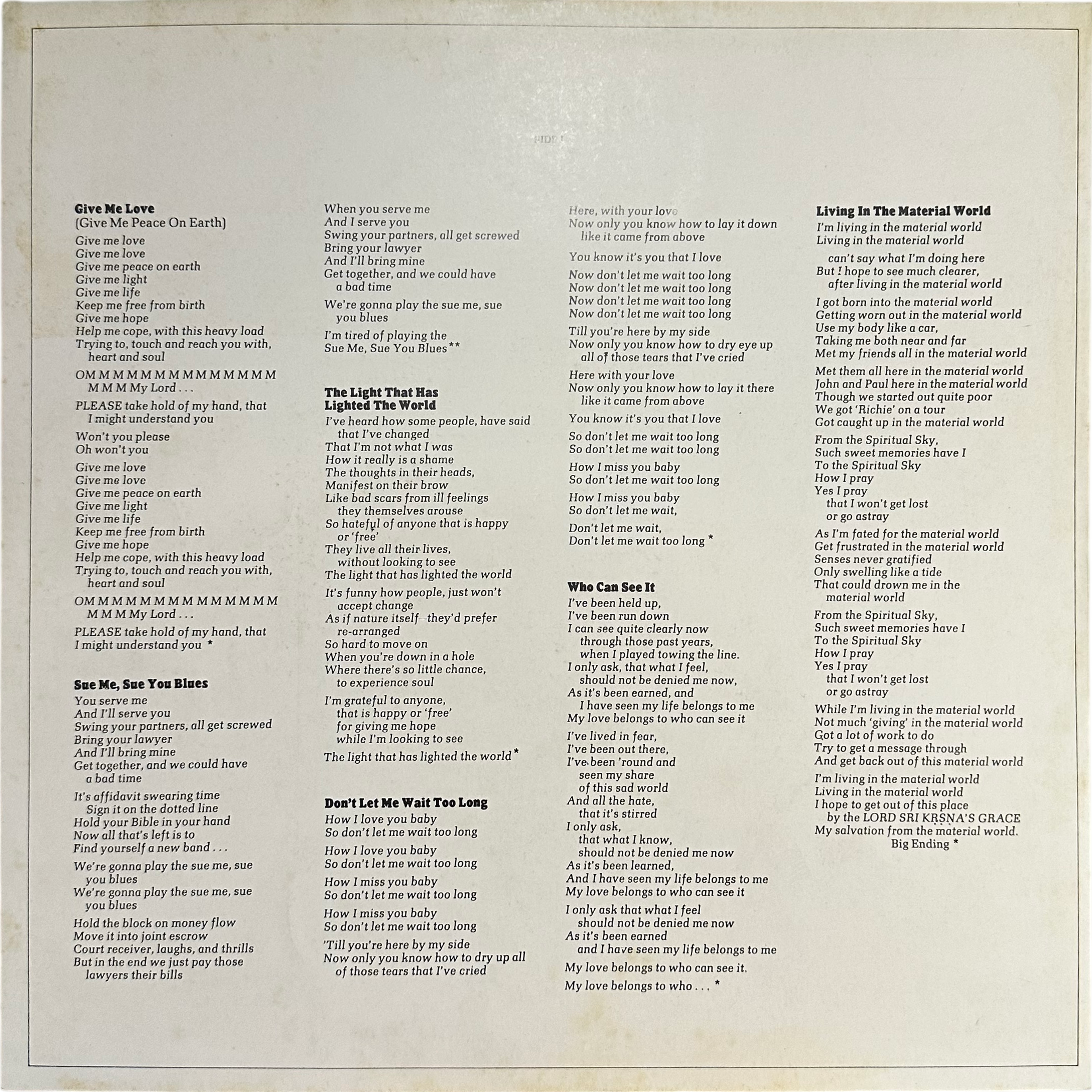 George Harrison — Living In The Material World 8