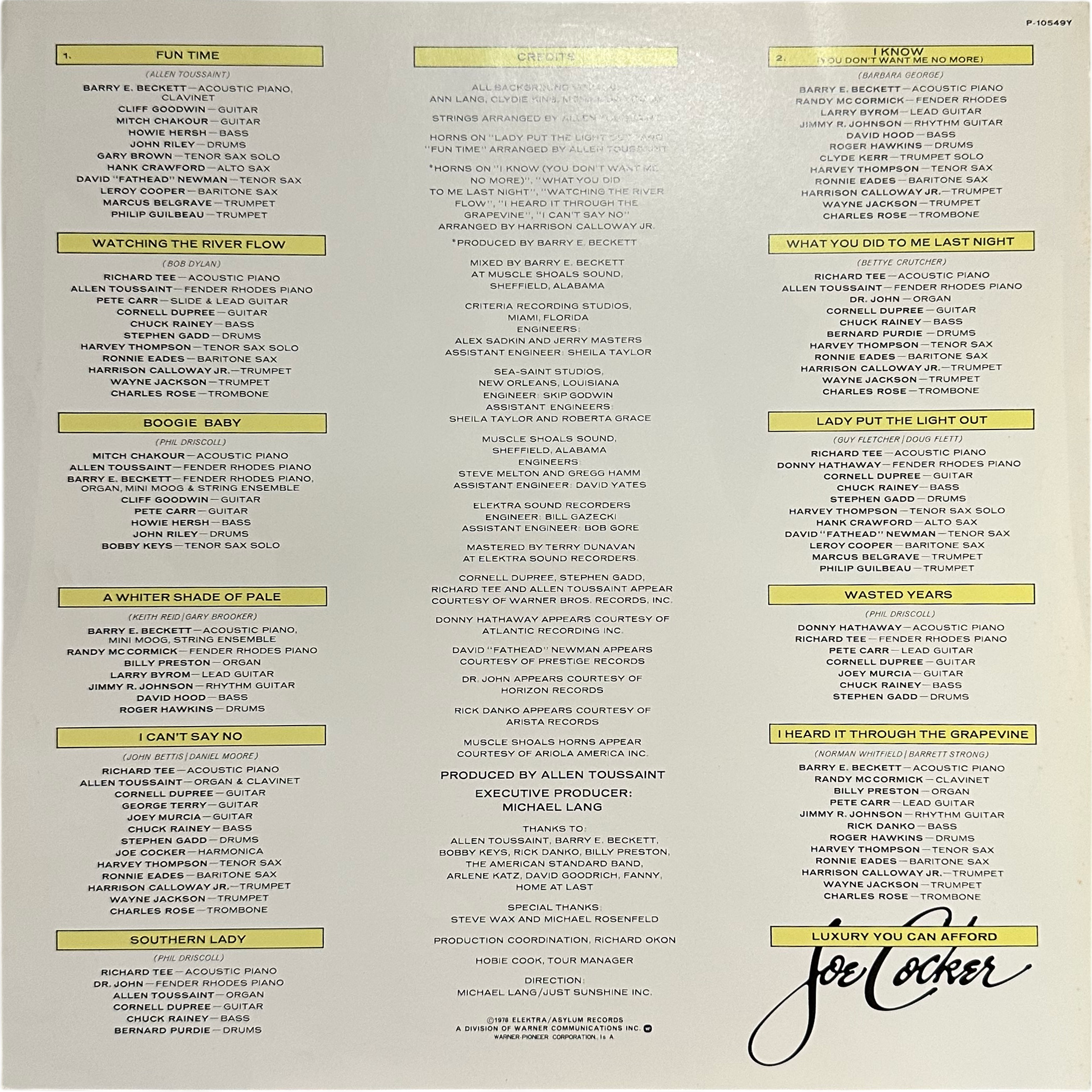 Joe Cocker — Luxury You Can Afford 5