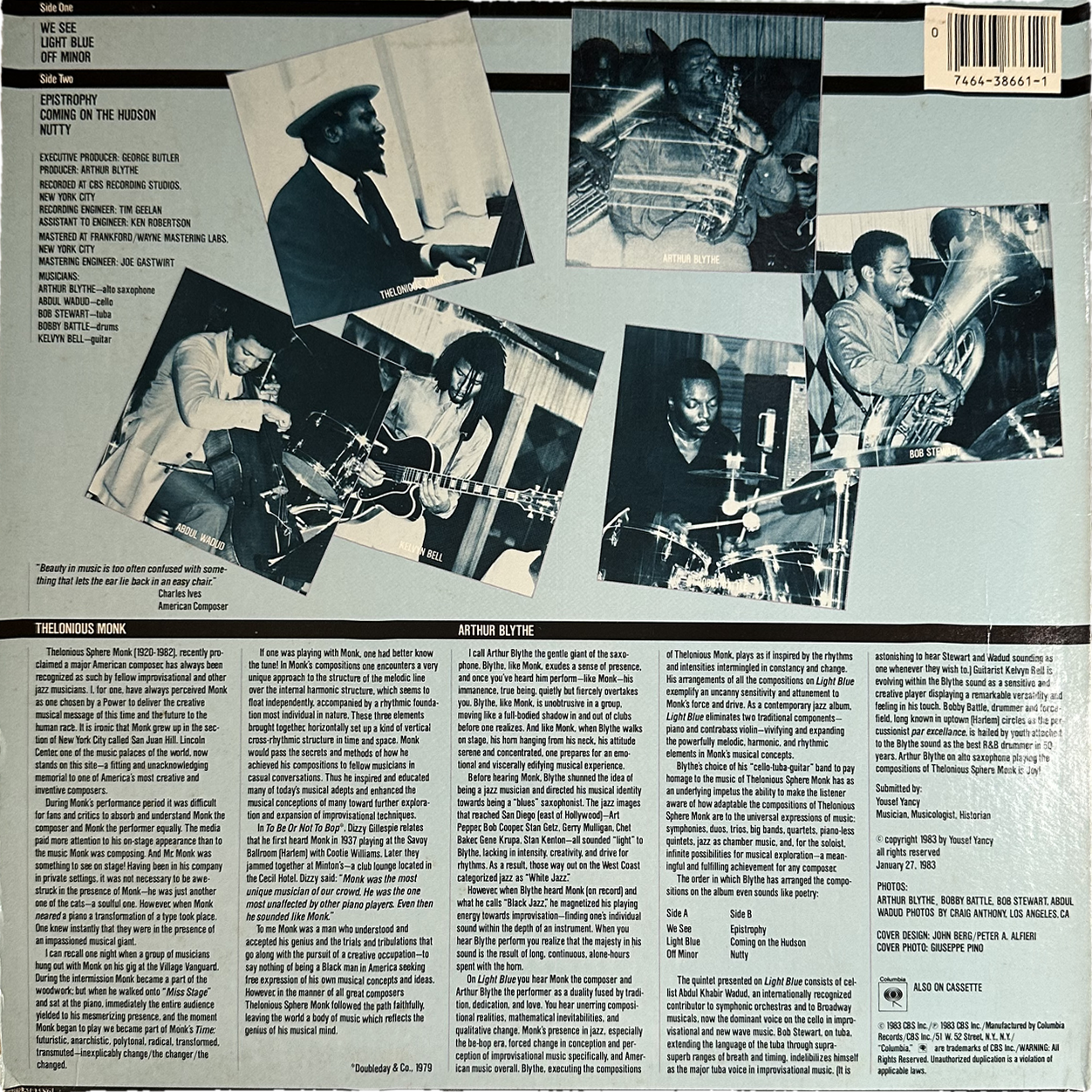 Arthur Blythe — Light Blue - Arthur Blythe Plays Thelonious Monk 2