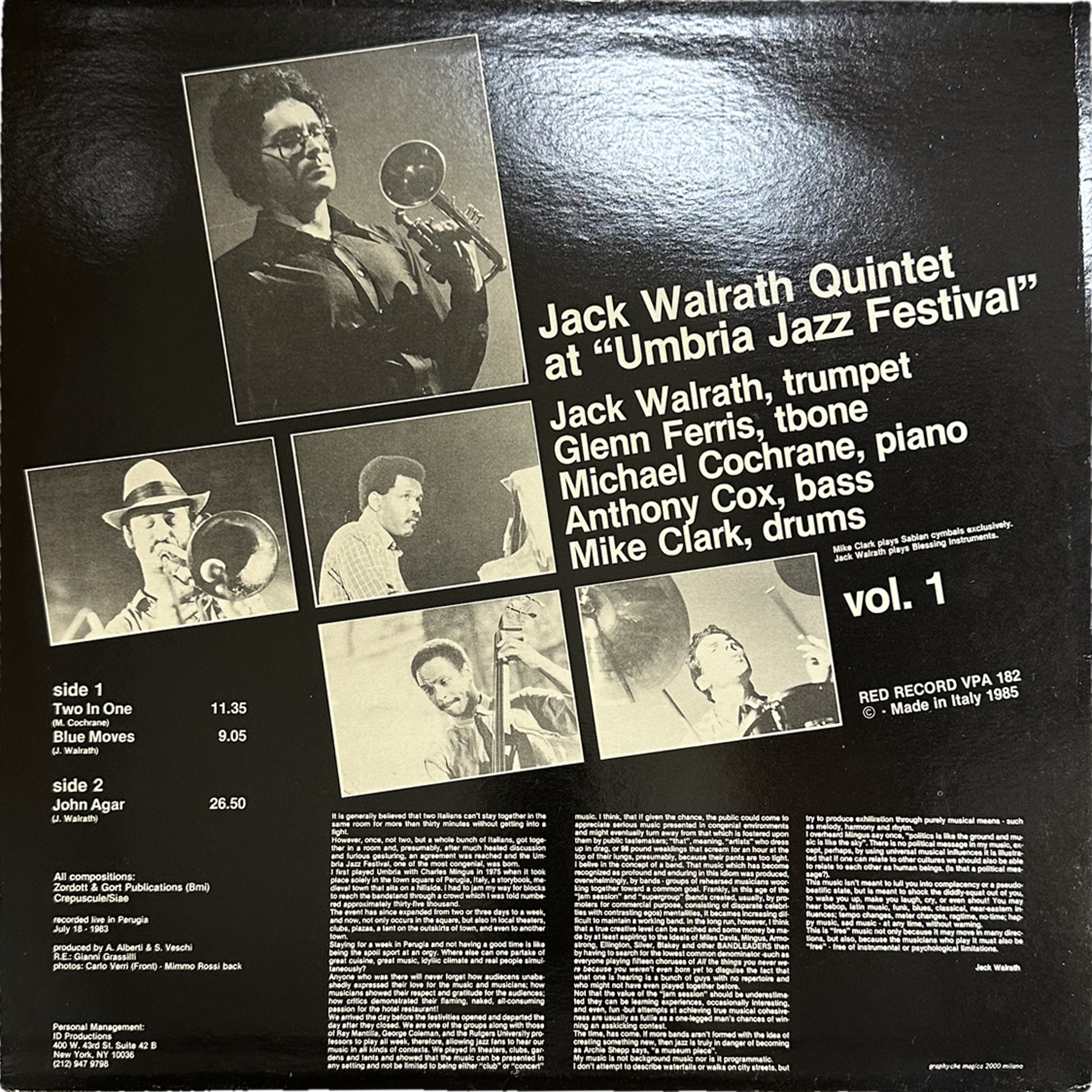 Jack Walrath Quintet — At "Umbria Jazz Festival" Vol.1 2