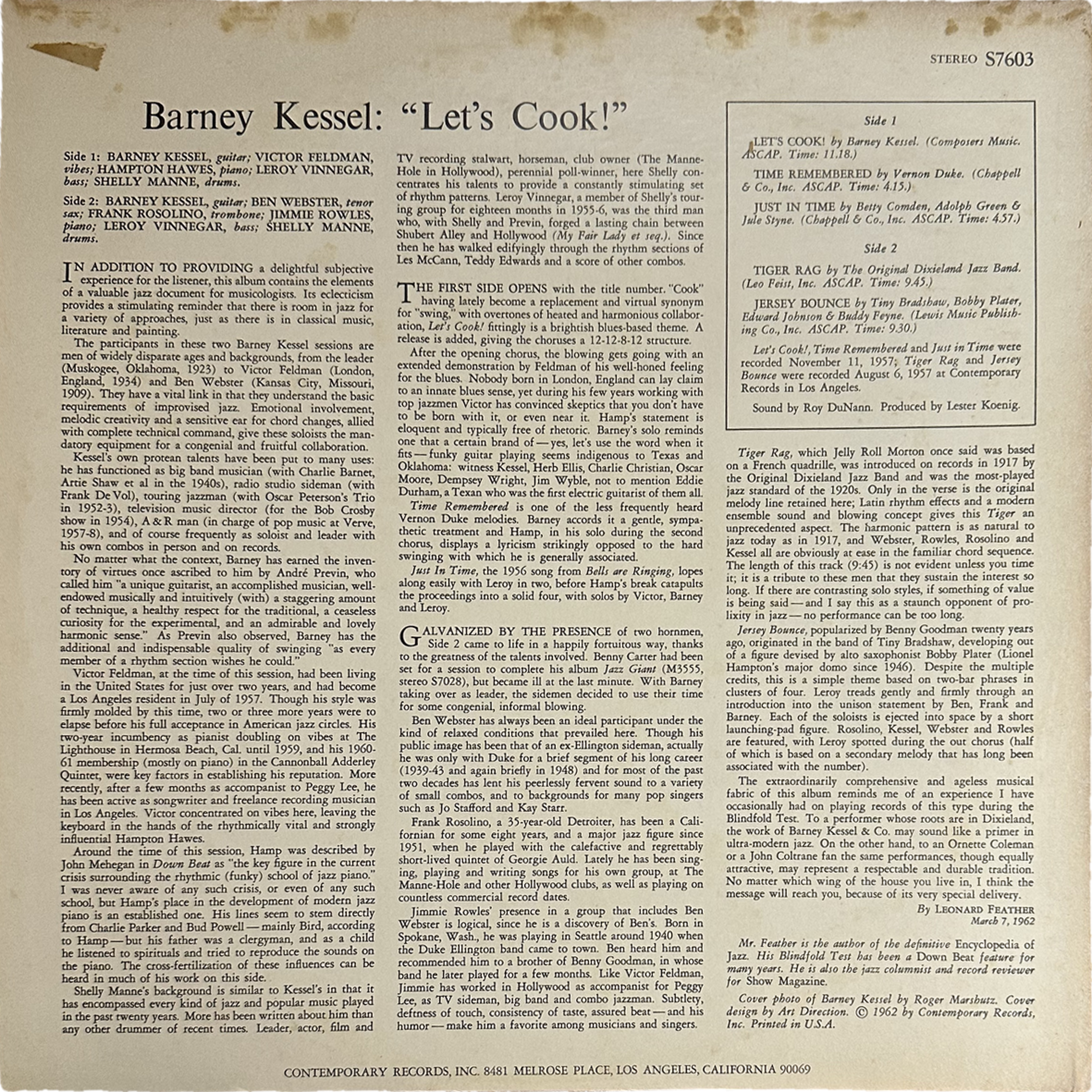 Barney Kessel — Let's Cook! 2