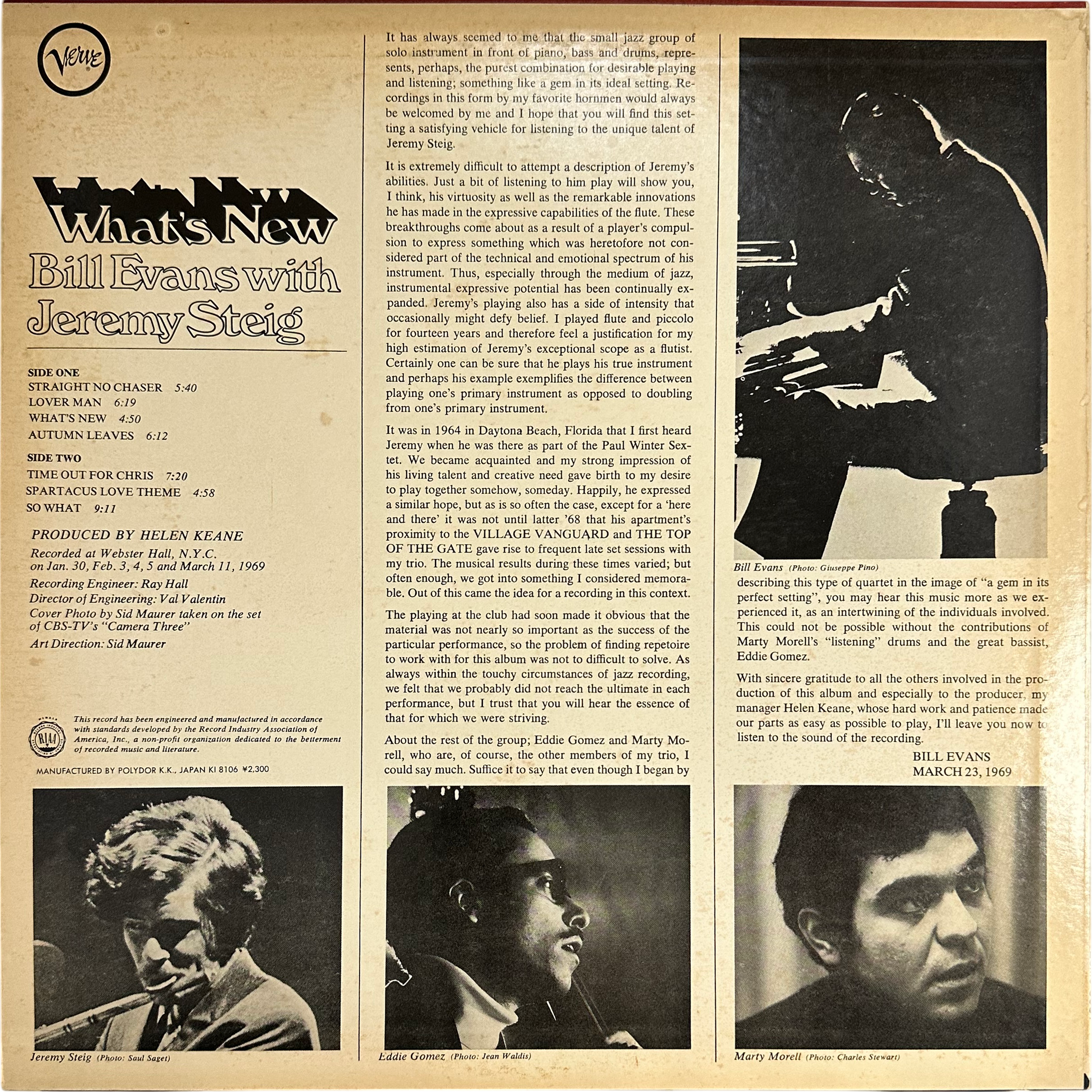 Bill Evans,Jeremy Steig — What's New 2