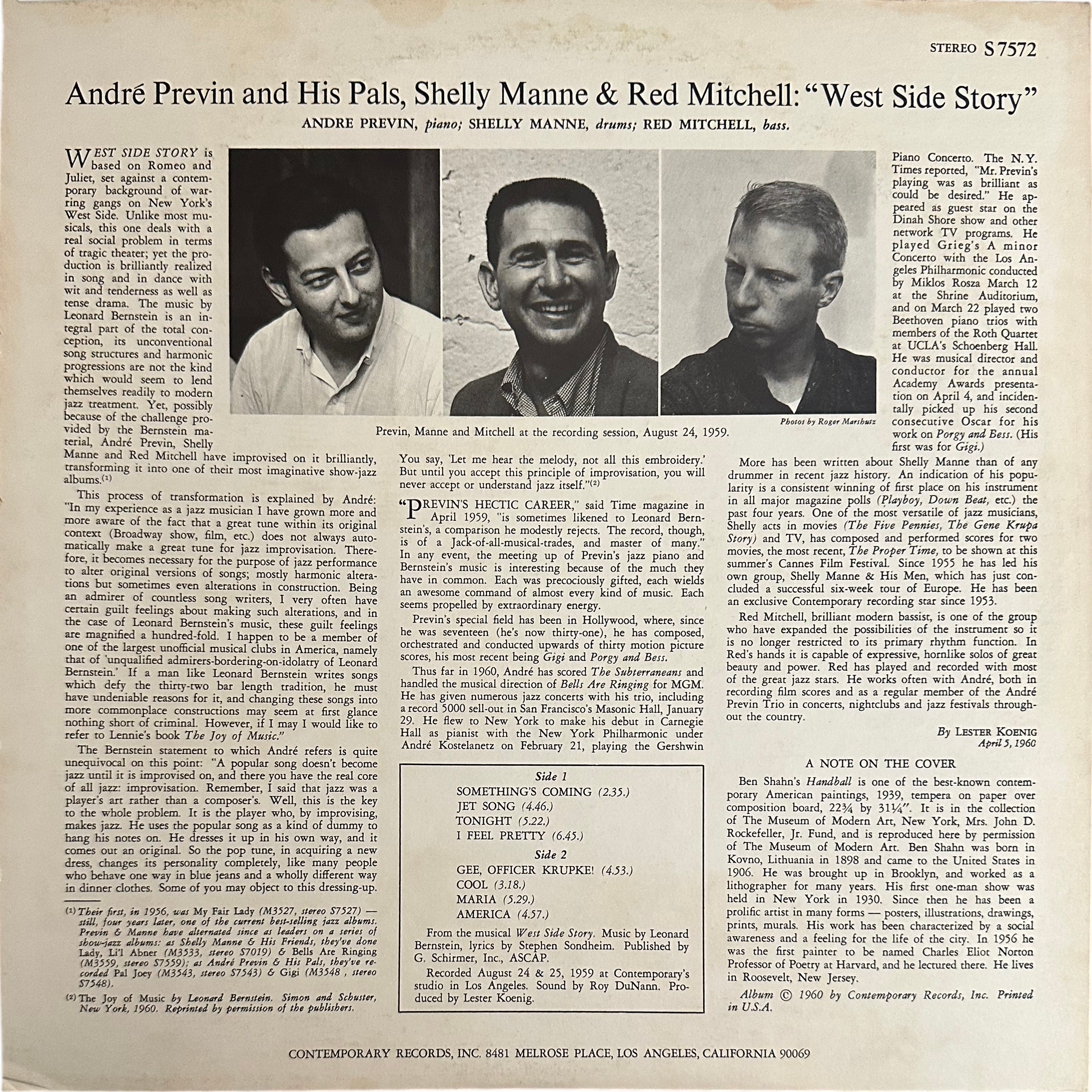 André Previn & His Pals — West Side Story 2
