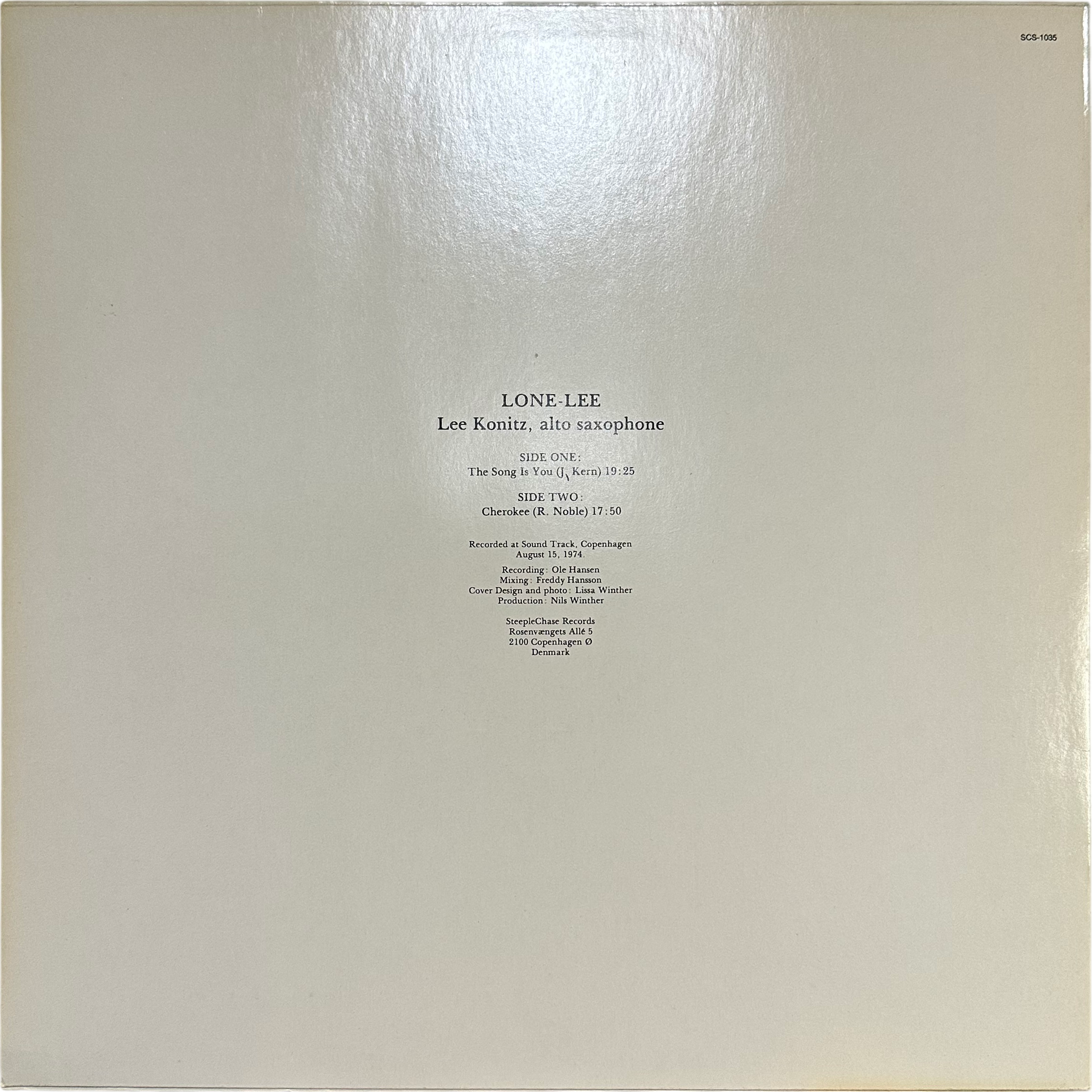 Lee Konitz — Lone-Lee 2