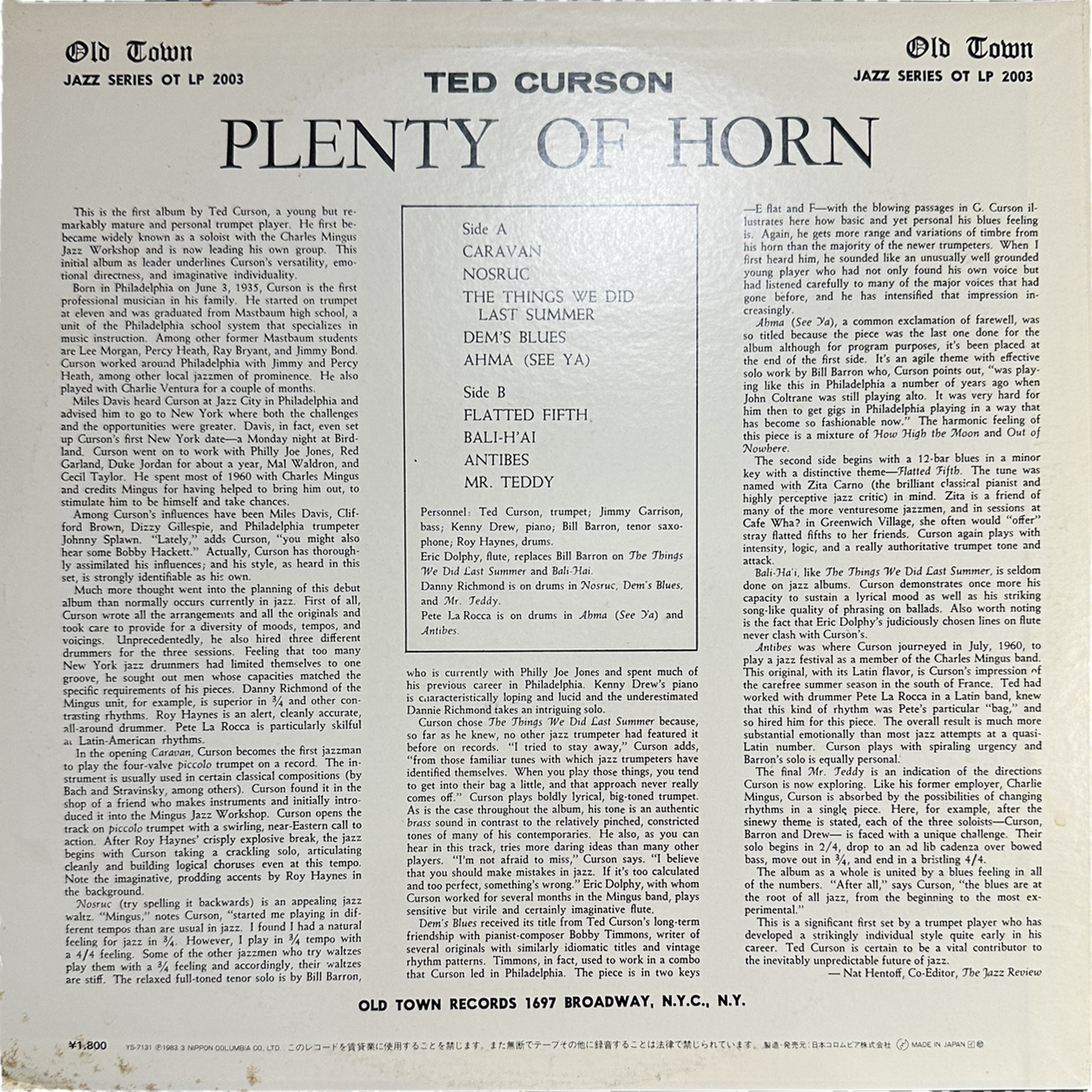 Ted Curson — Plenty Of Horn 2