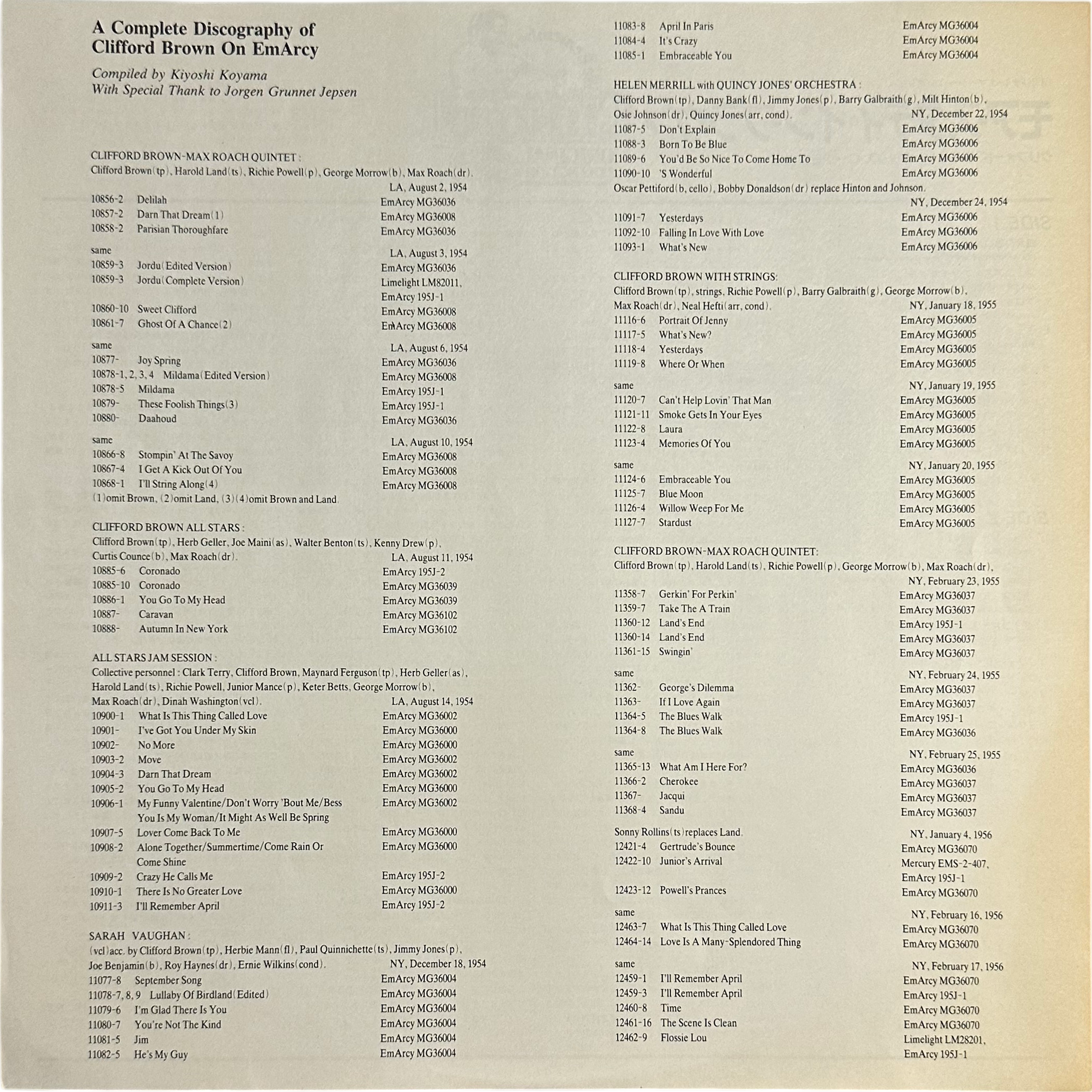 Clifford Brown — More Study In Brown 5