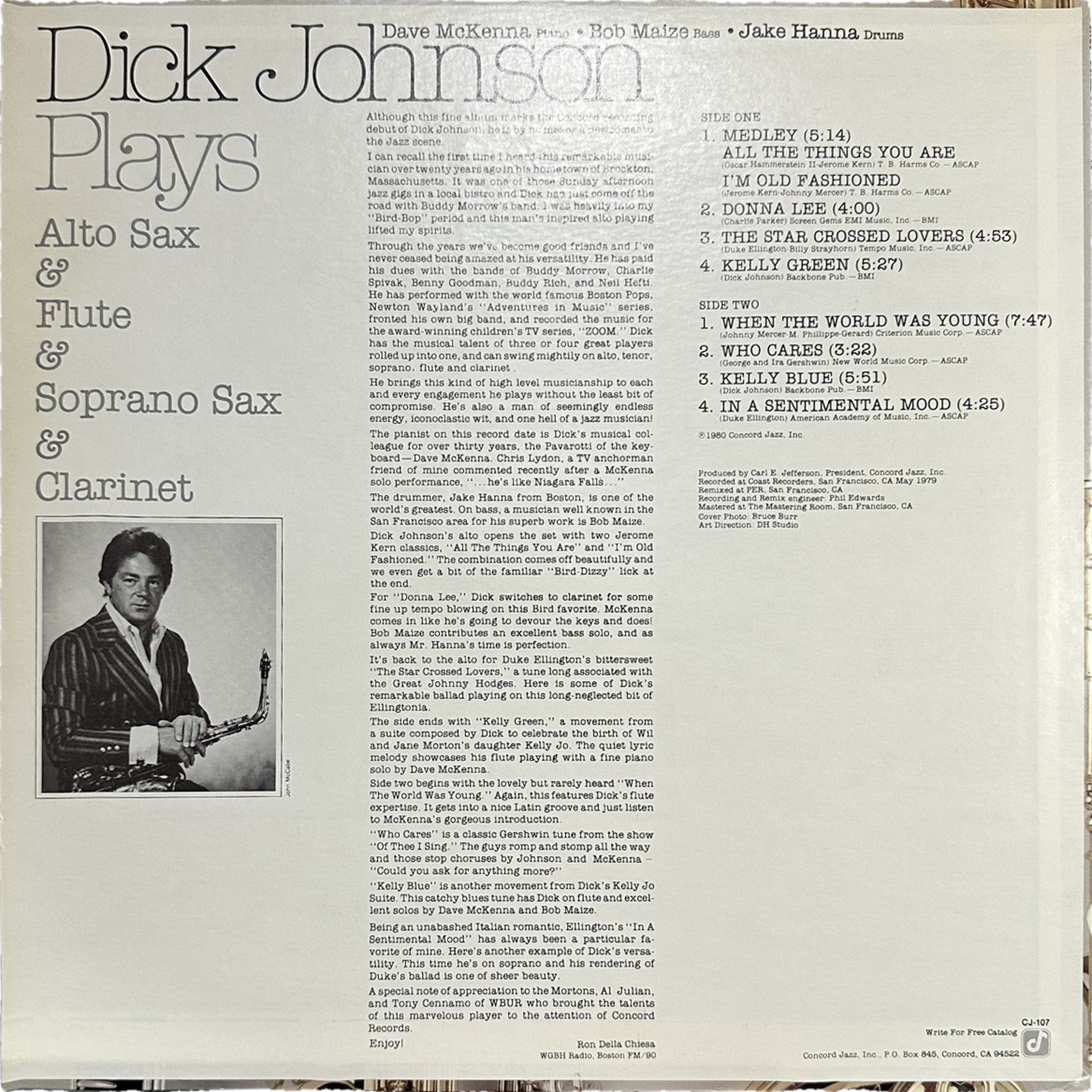 Dick Johnson (3) — Dick Johnson Plays Alto Sax & Flute & Soprano Sax & Clarinet 2