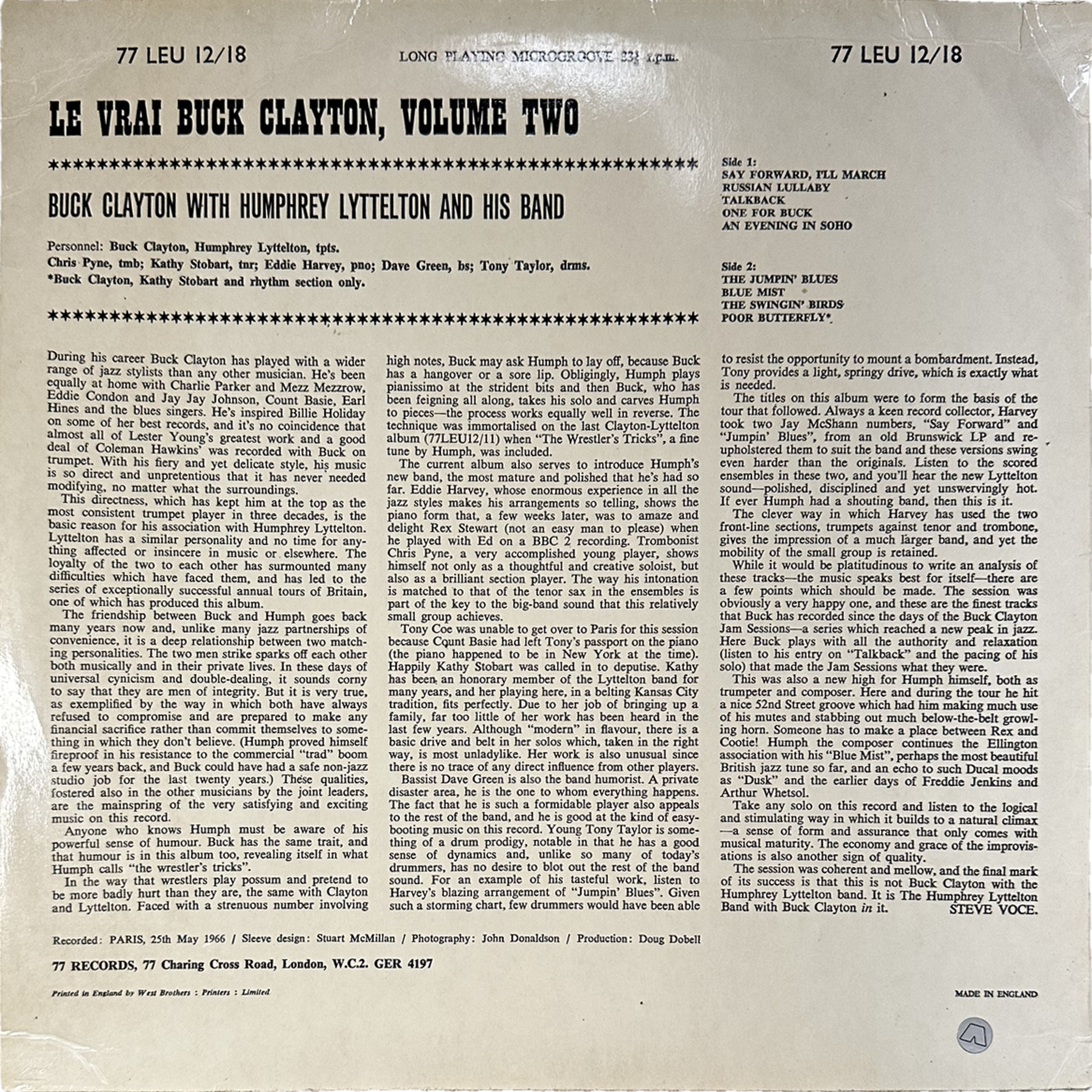 Buck Clayton — Le Vrai Buck Clayton Volume 2 2