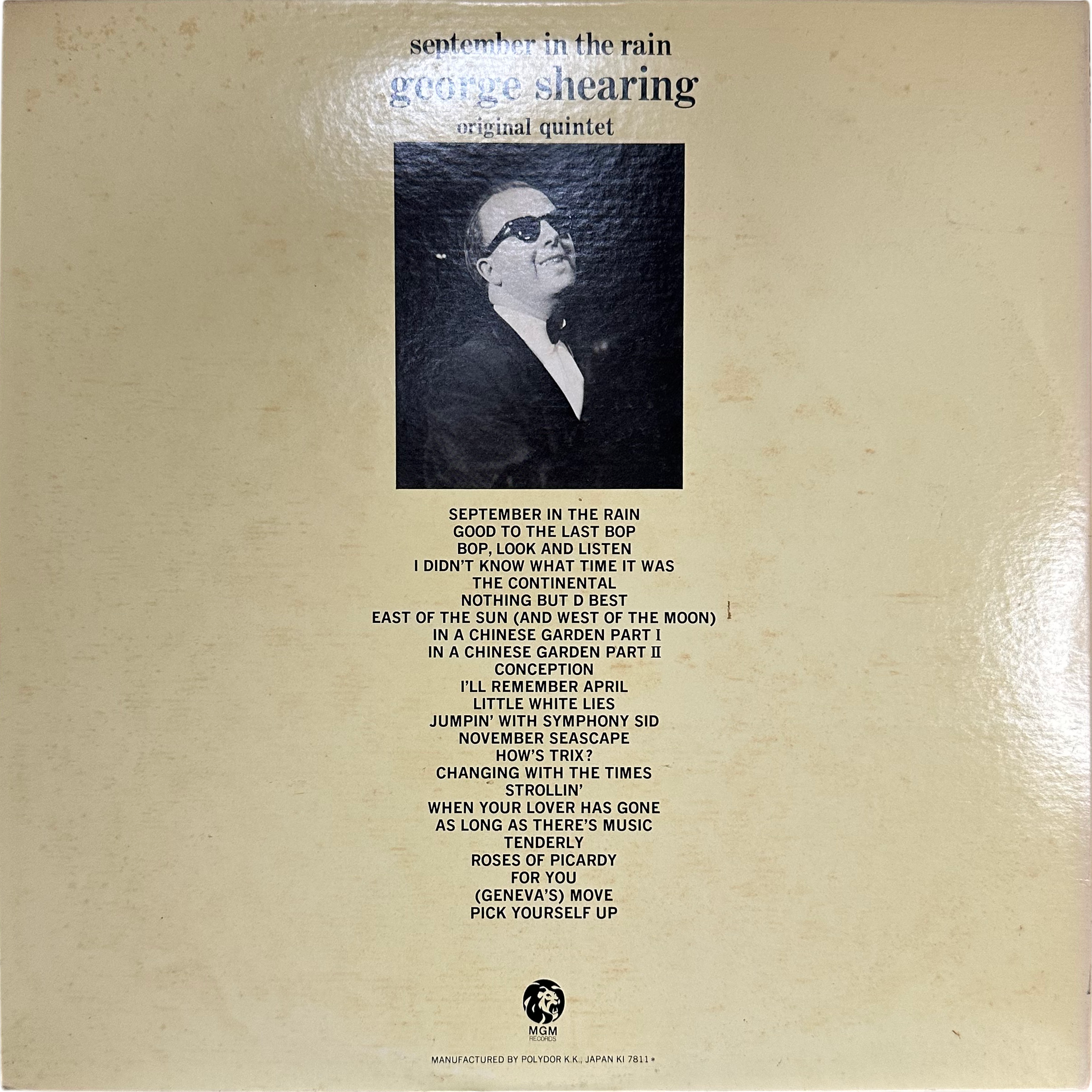 The George Shearing Quintet — September In The Rain 2