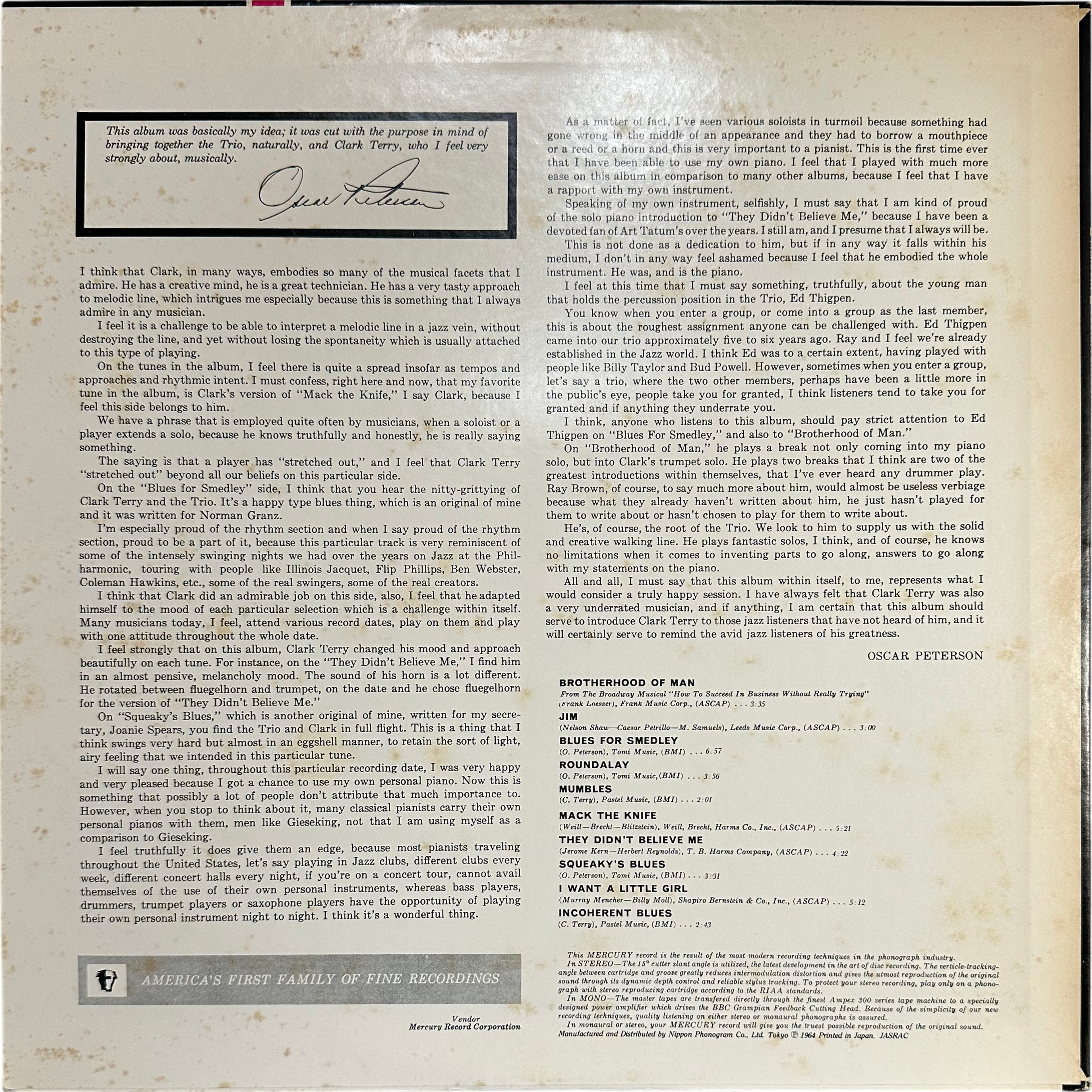 Clark Terry,The Oscar Peterson Trio — Oscar Peterson Trio + One 2