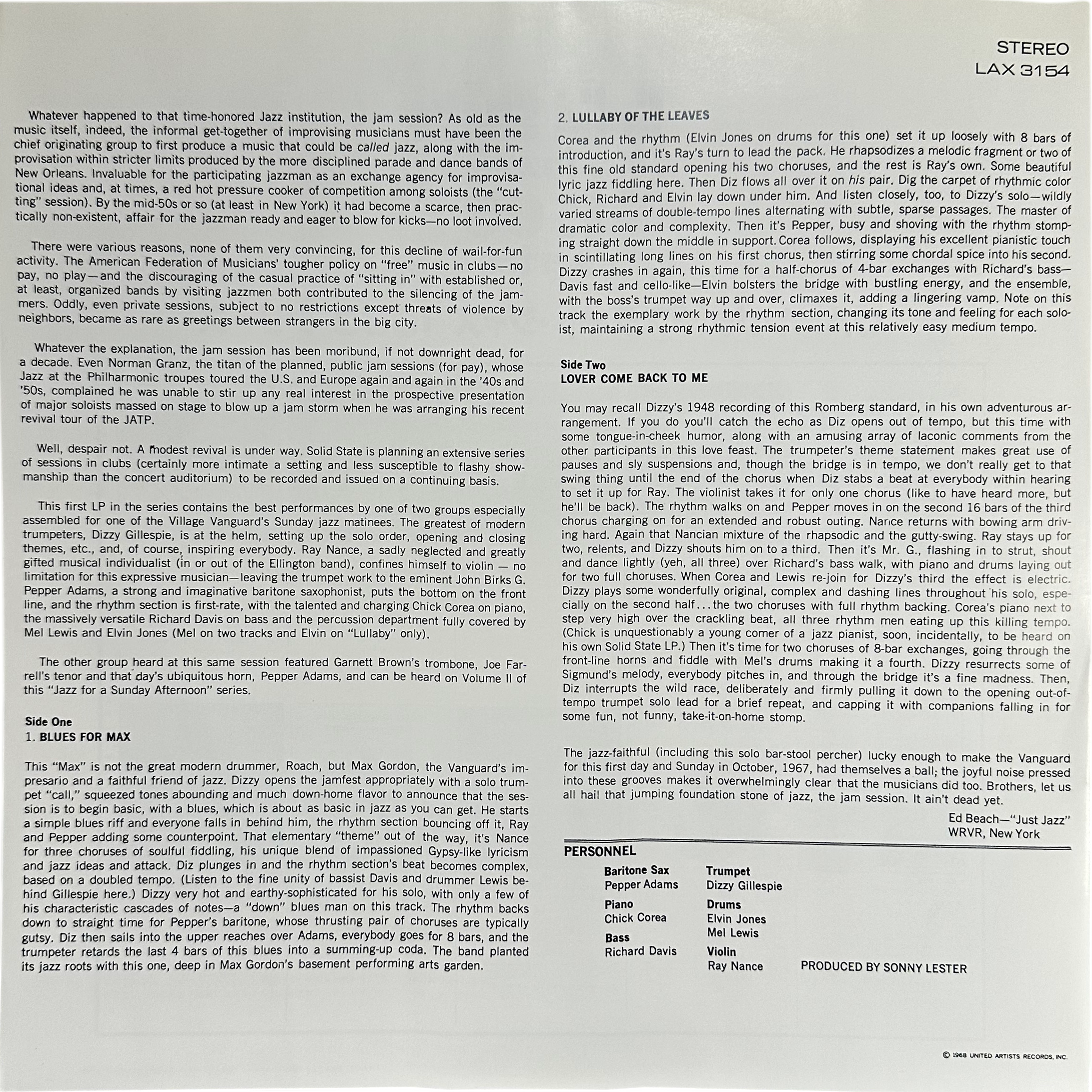 Various — Jazz For A Sunday Afternoon Volume 1 6