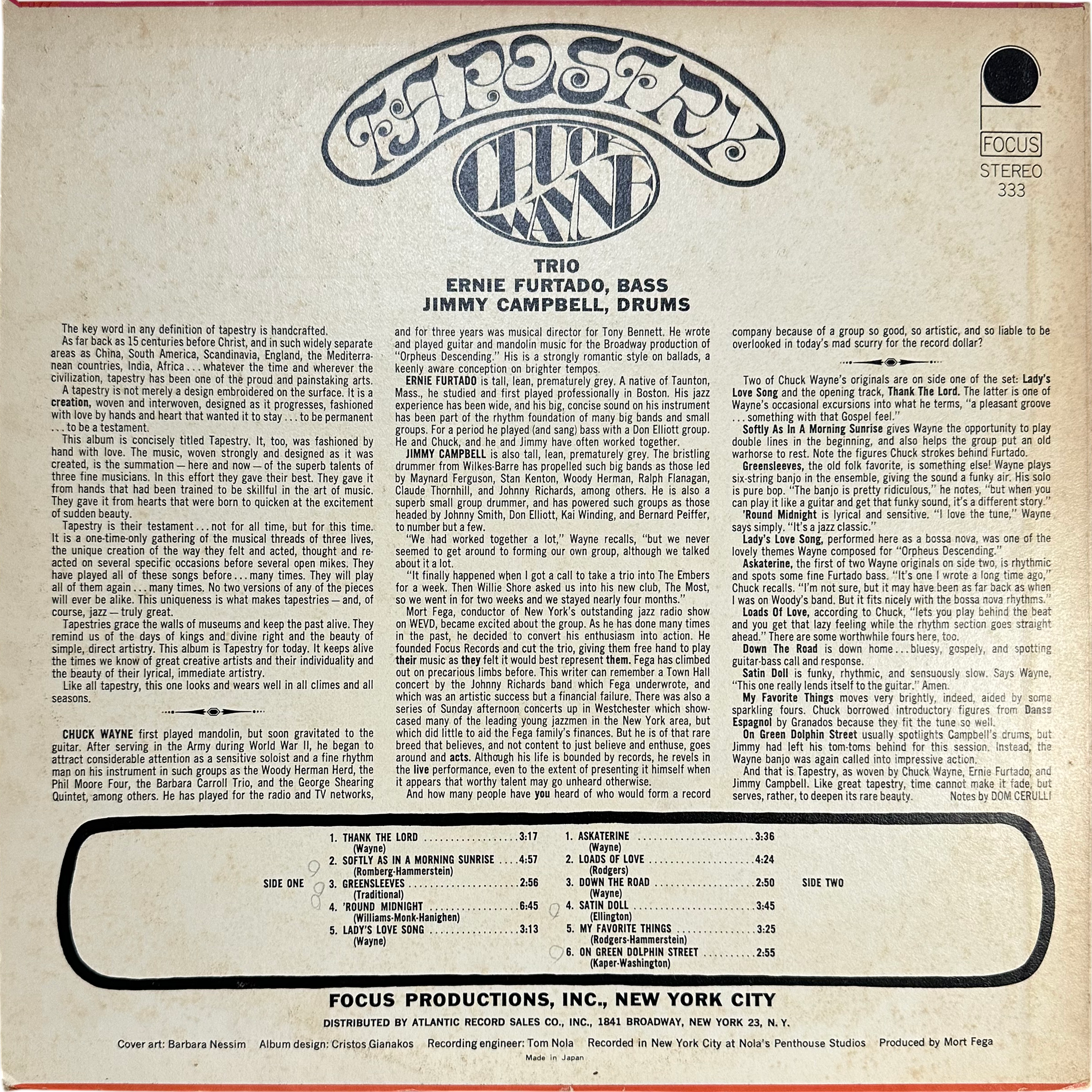 The Chuck Wayne Trio — Tapestry 2