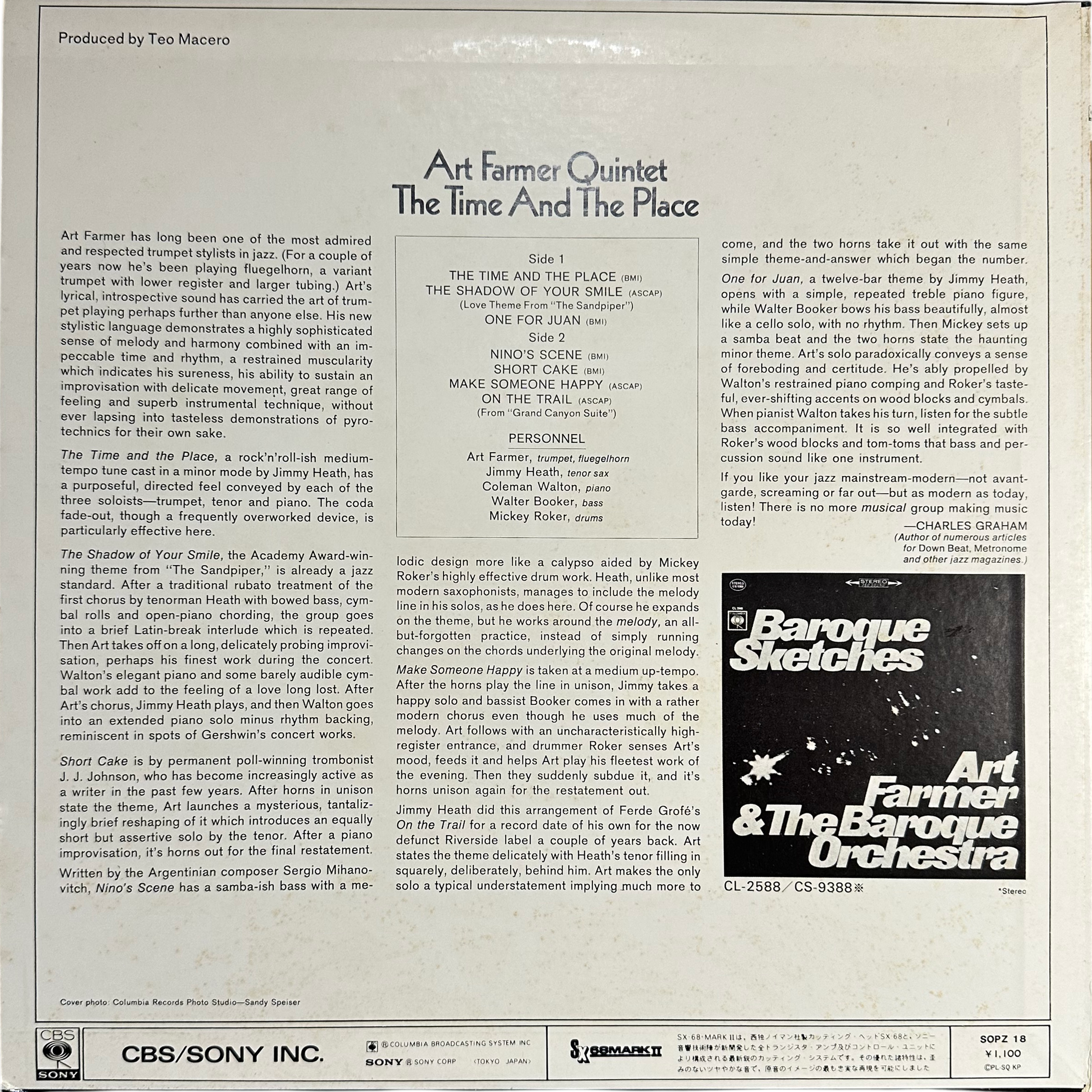 Art Farmer Quintet — The Time And The Place 2