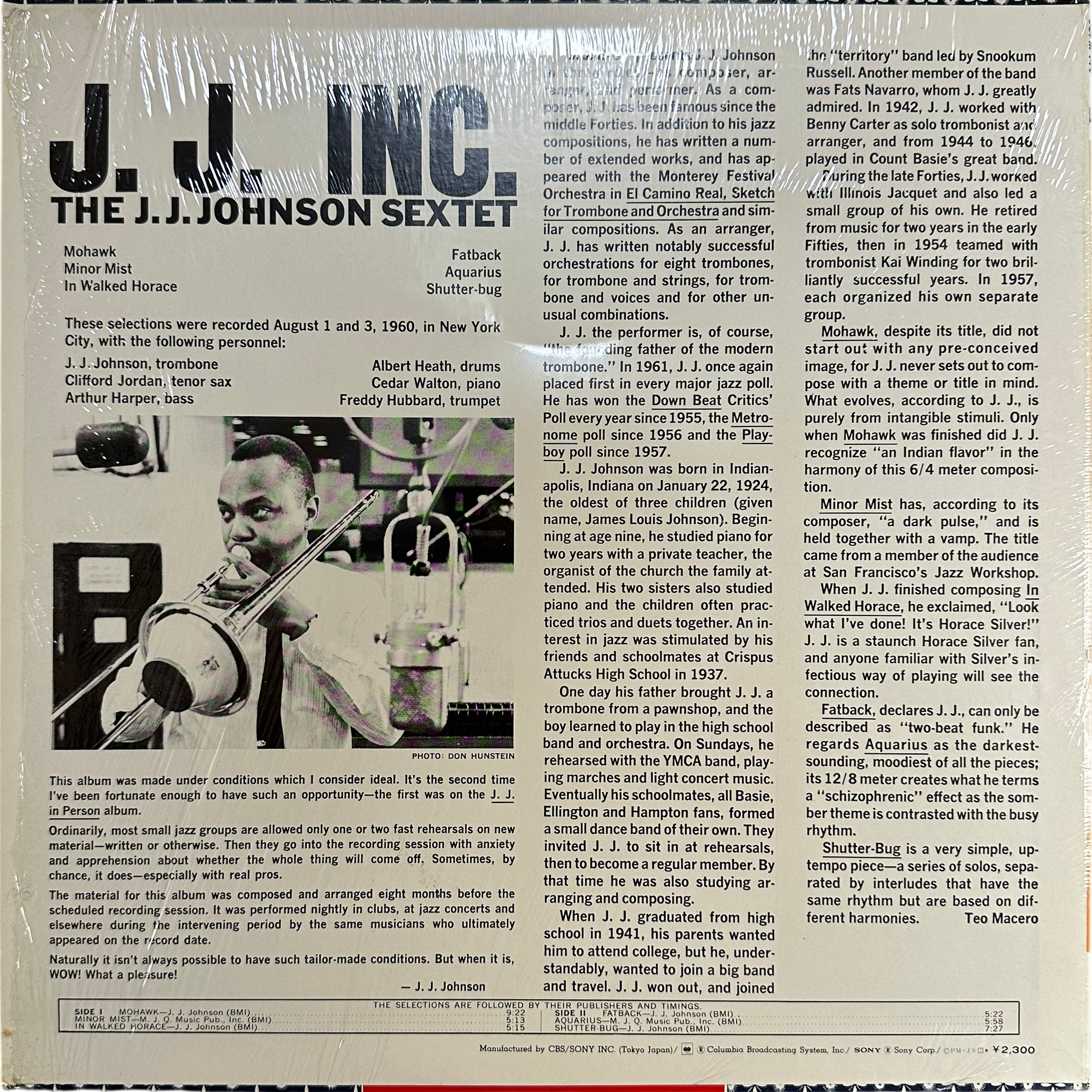 The J.J. Johnson Sextet — J.J. Inc. 2