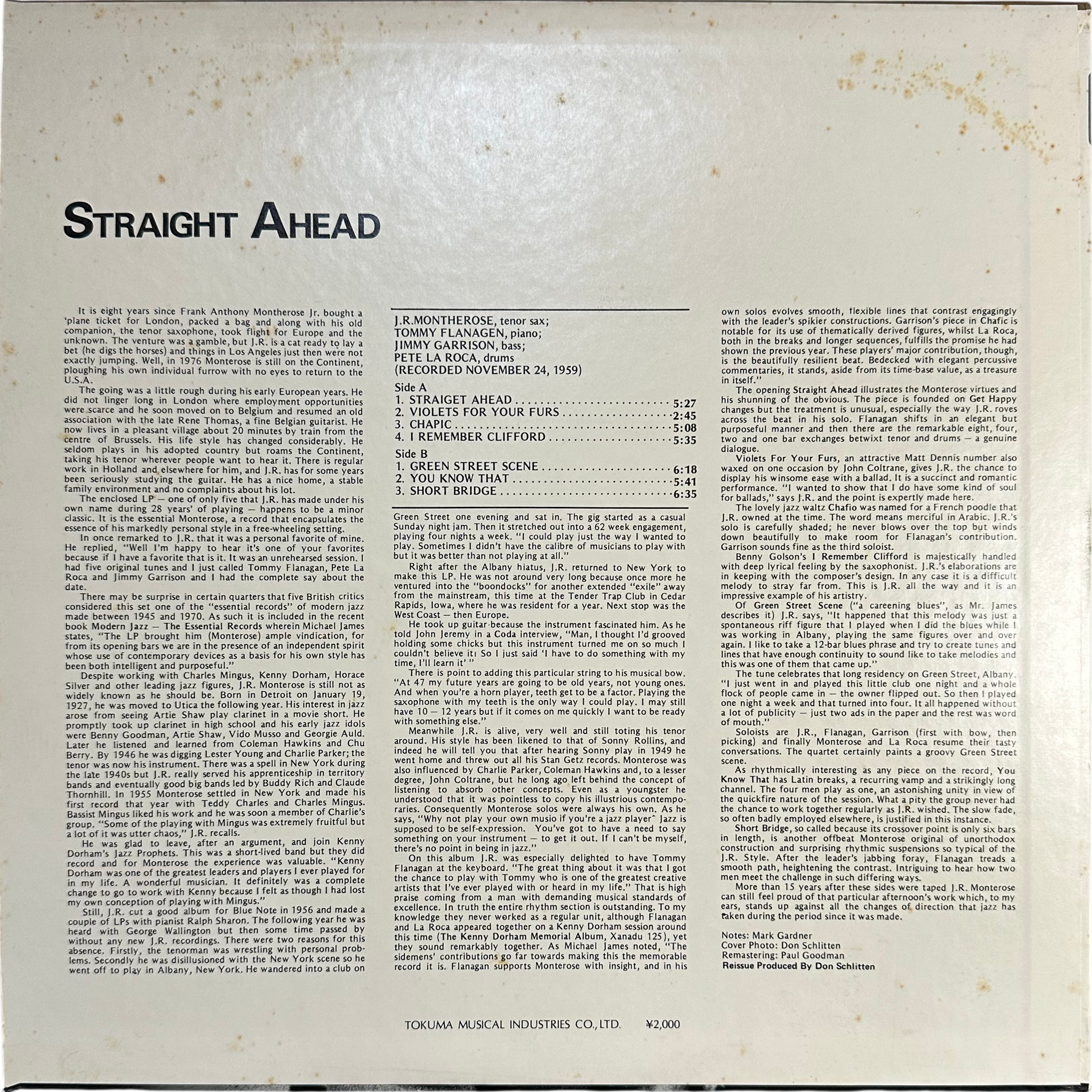 J.R. Monterose — Straight Ahead 2