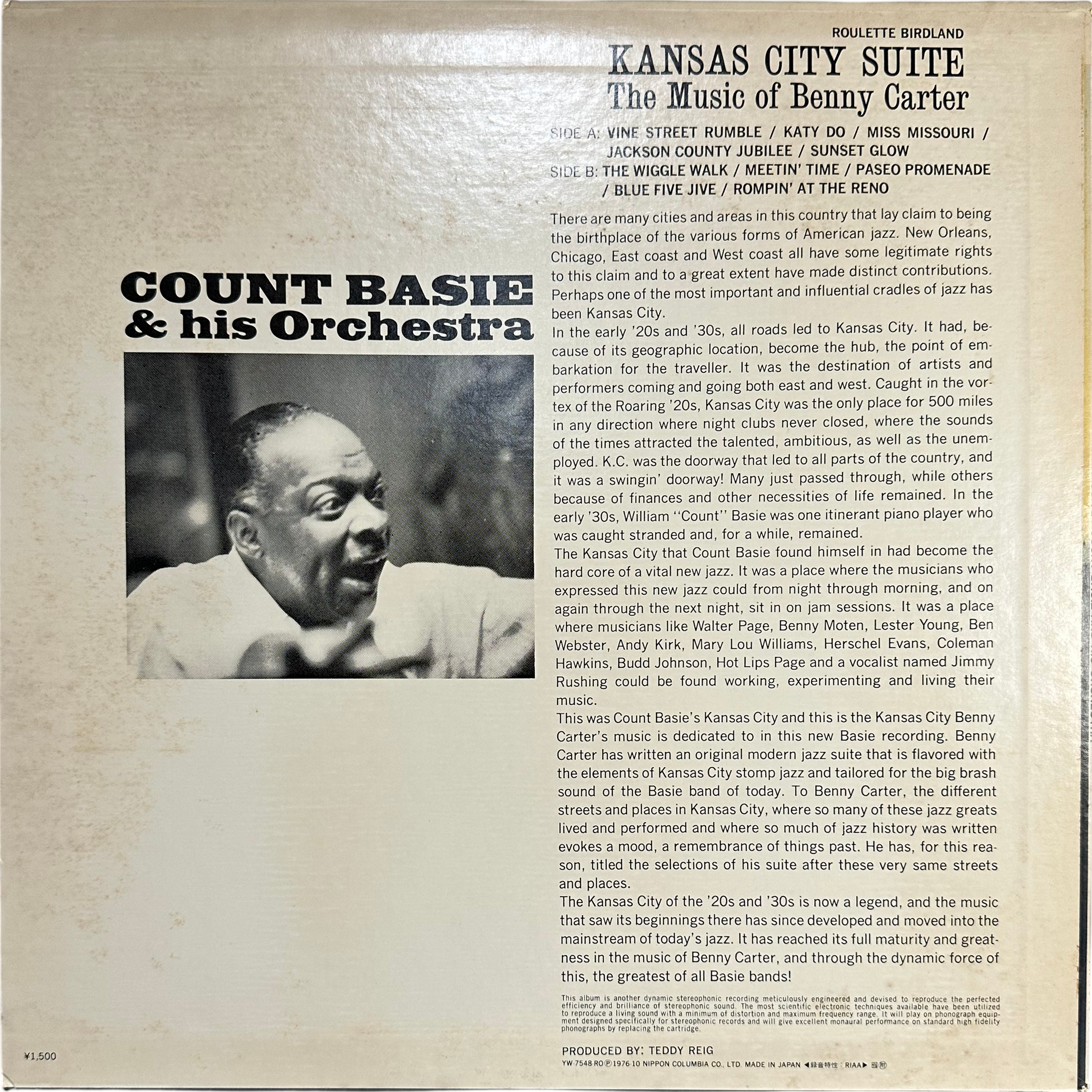 Count Basie Orchestra — Kansas City Suite - The Music Of Benny Carter 2