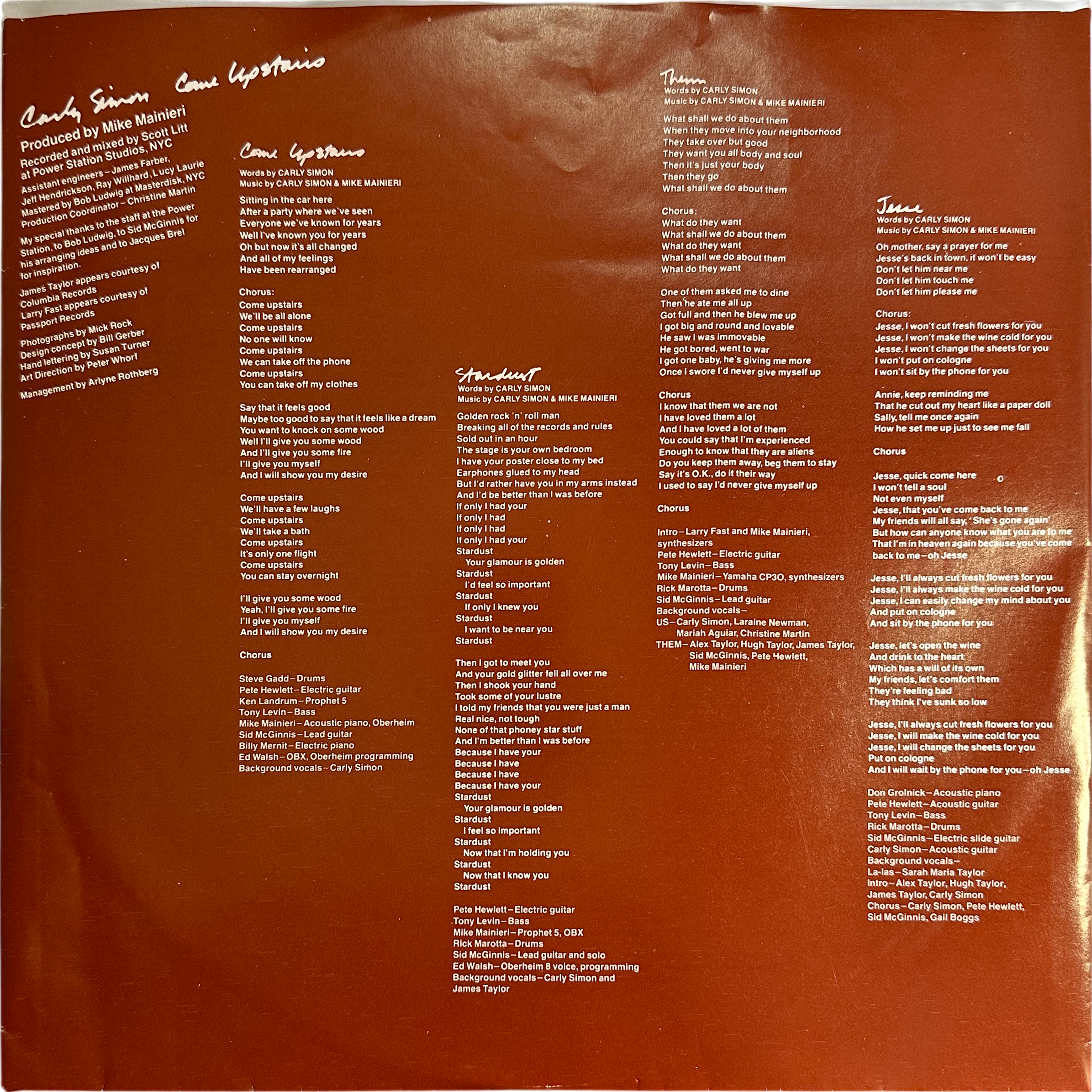 Carly Simon — Come Upstairs 3