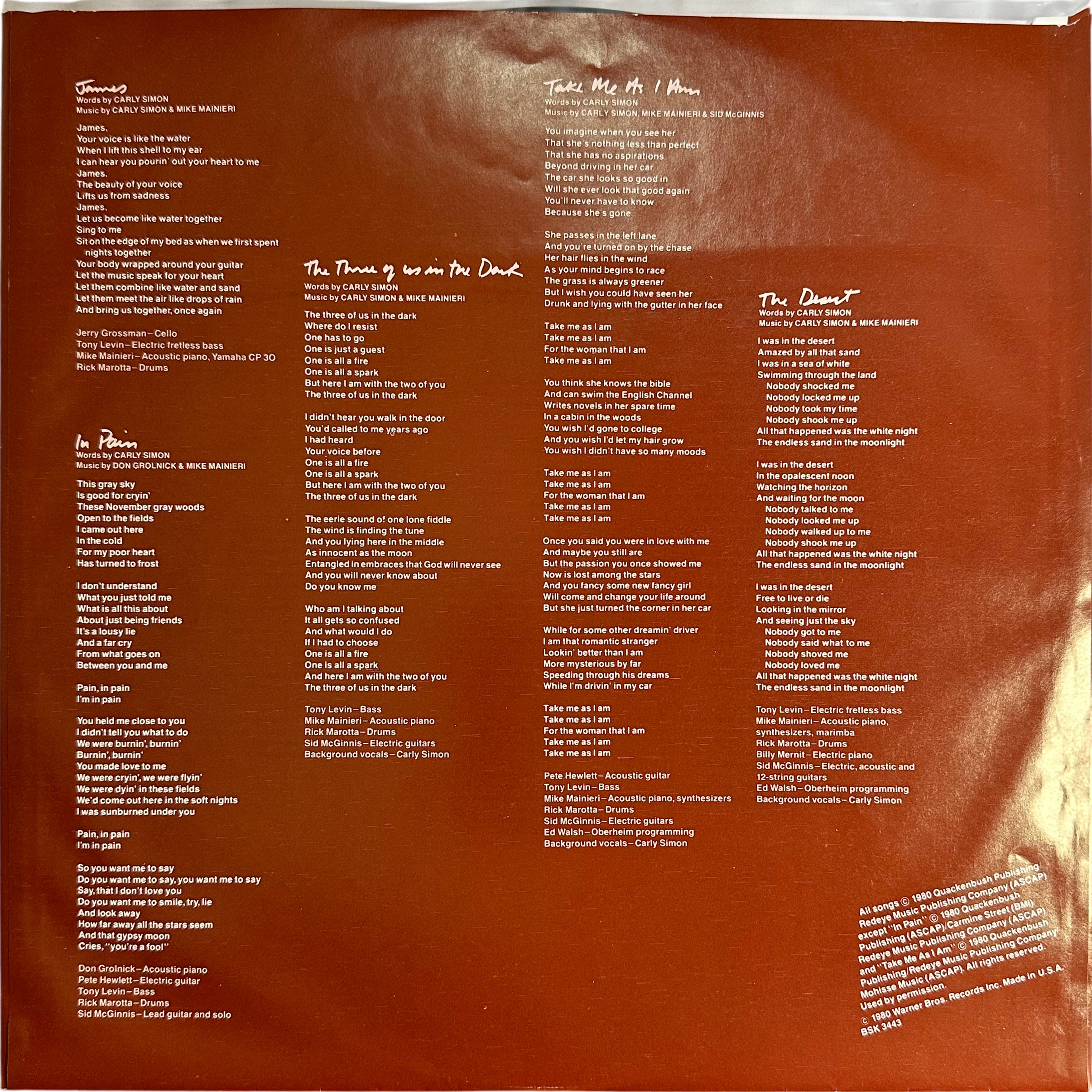 Carly Simon — Come Upstairs 5