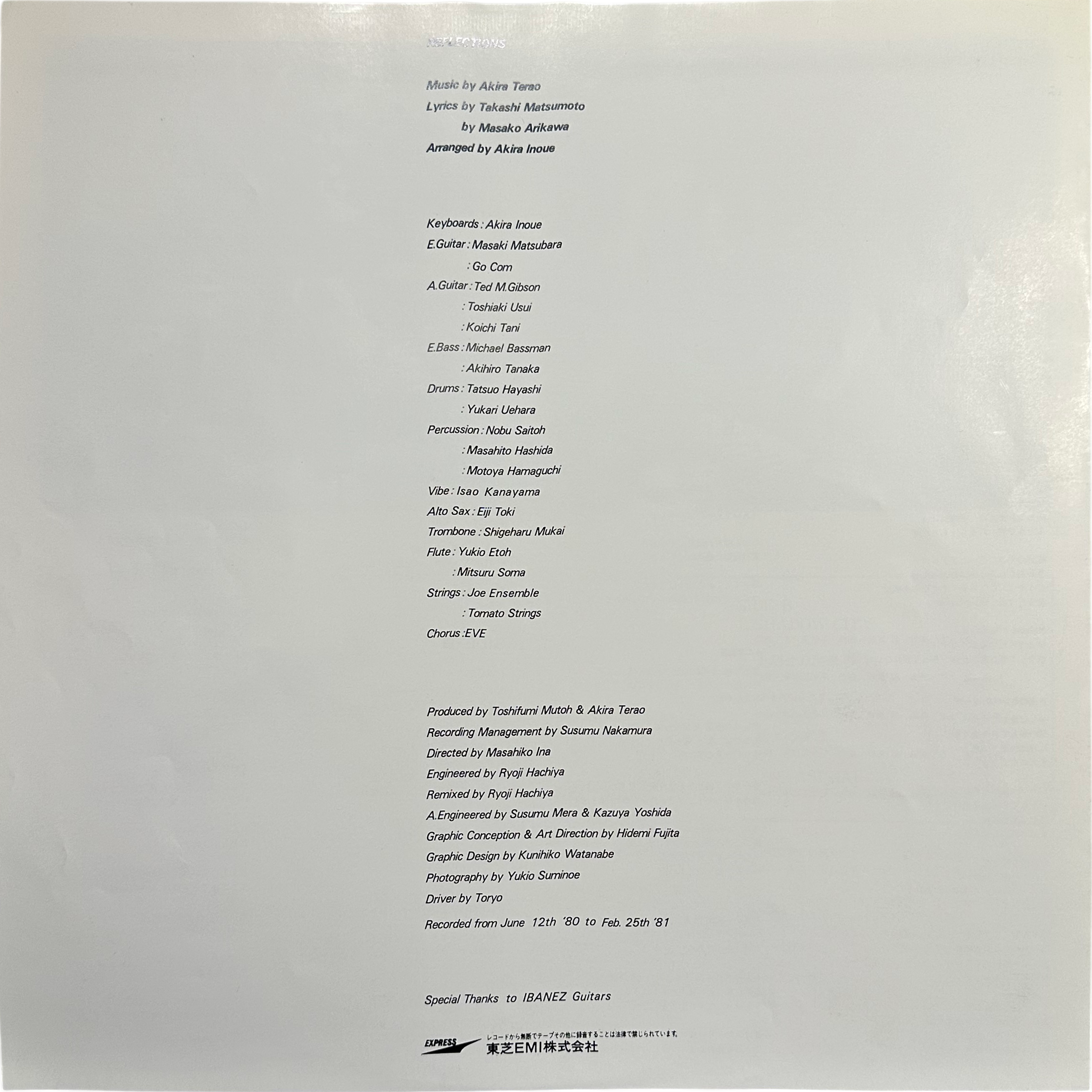 Akira Terao — Reflections = リフレクションズ 3