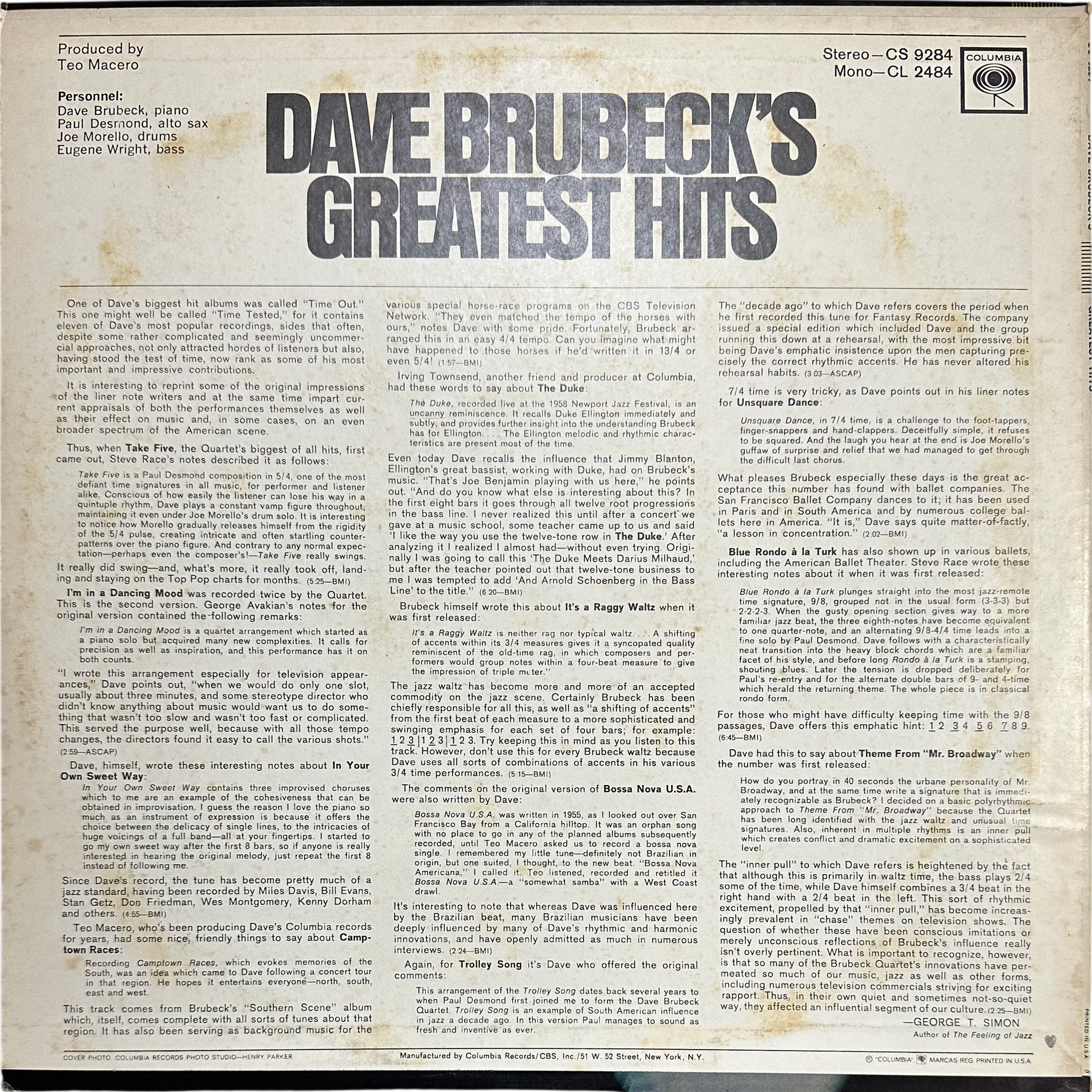 Dave Brubeck — Dave Brubeck's Greatest Hits 2