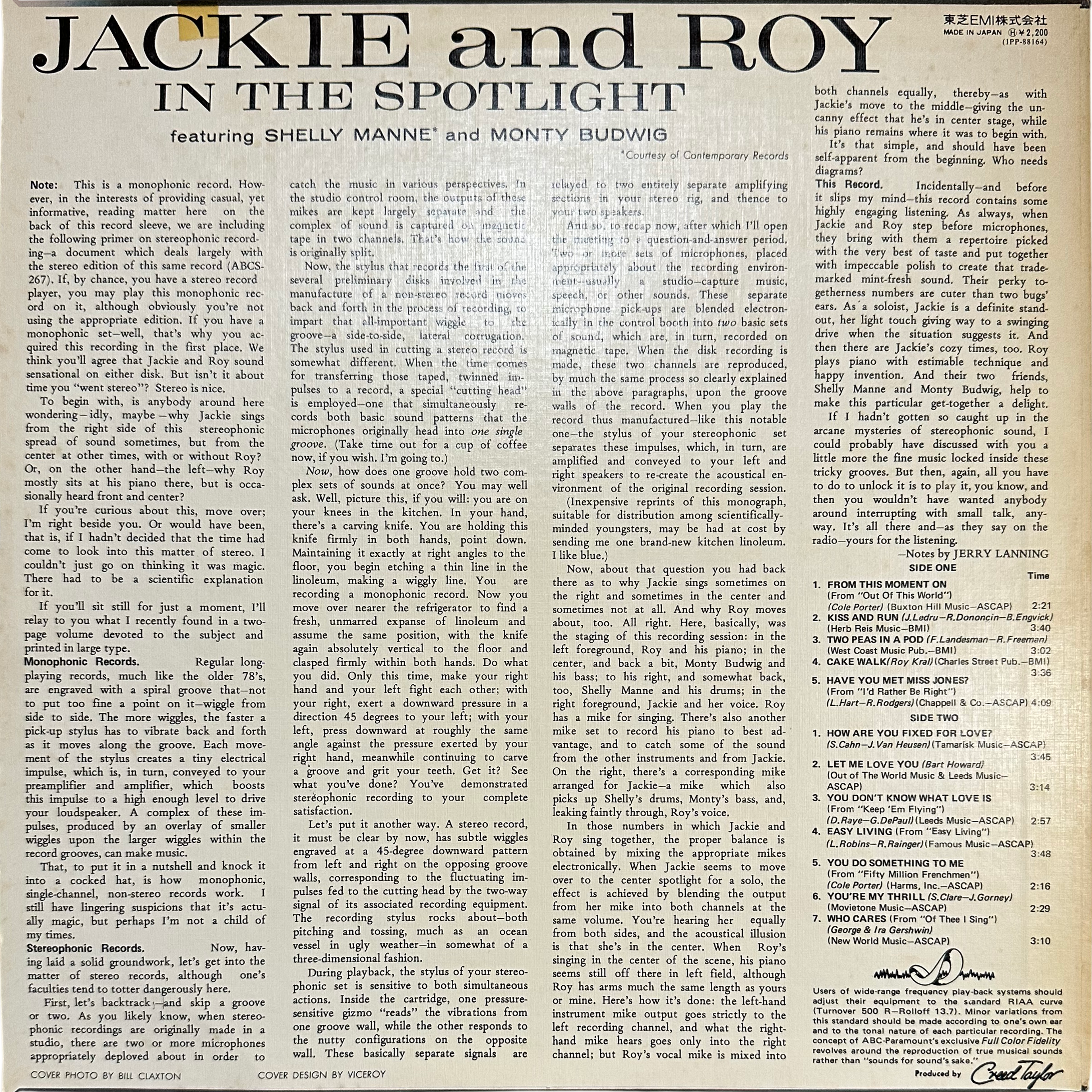 Jackie & Roy — In The Spotlight 2