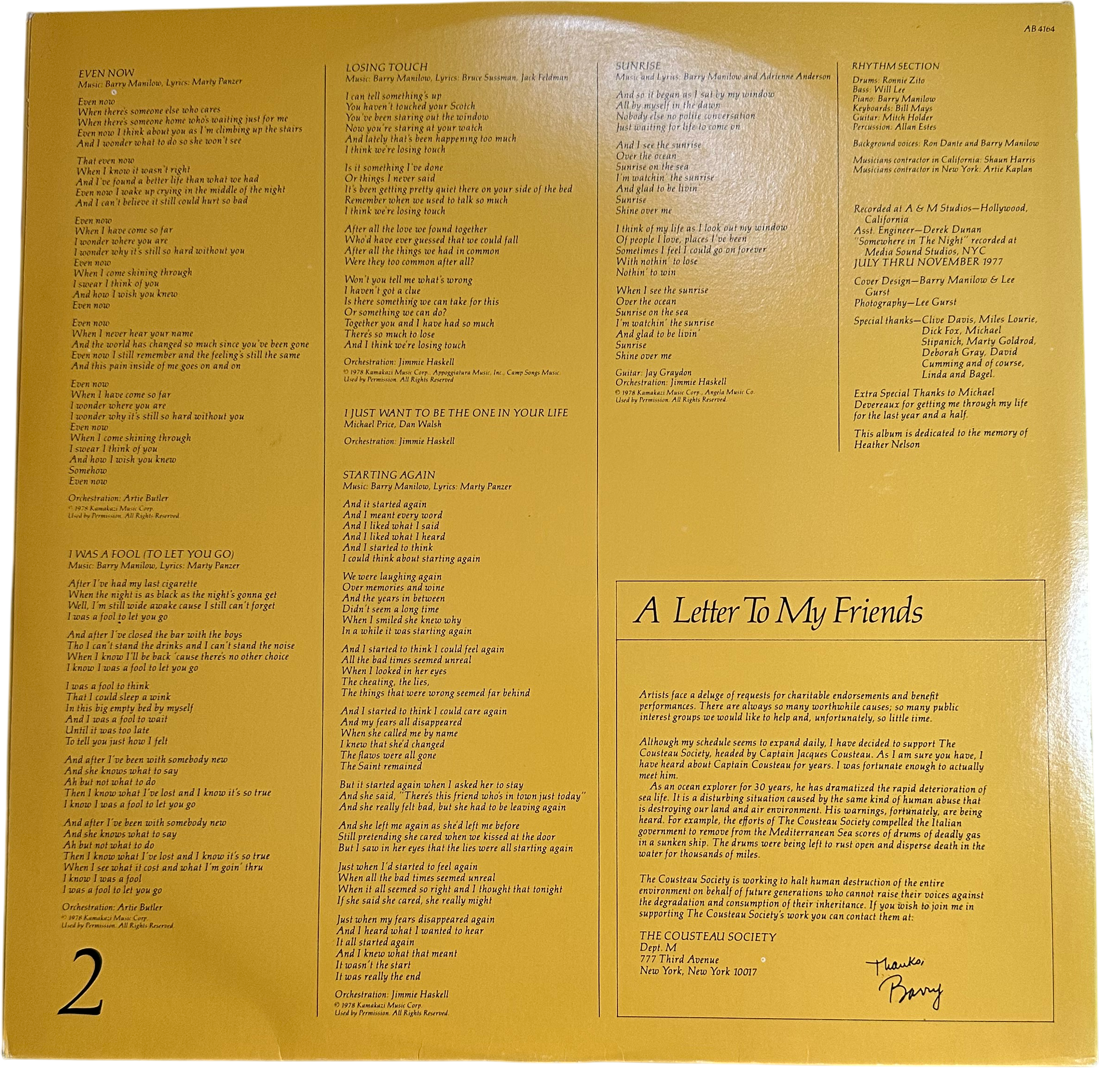 Barry Manilow — Even Now 4