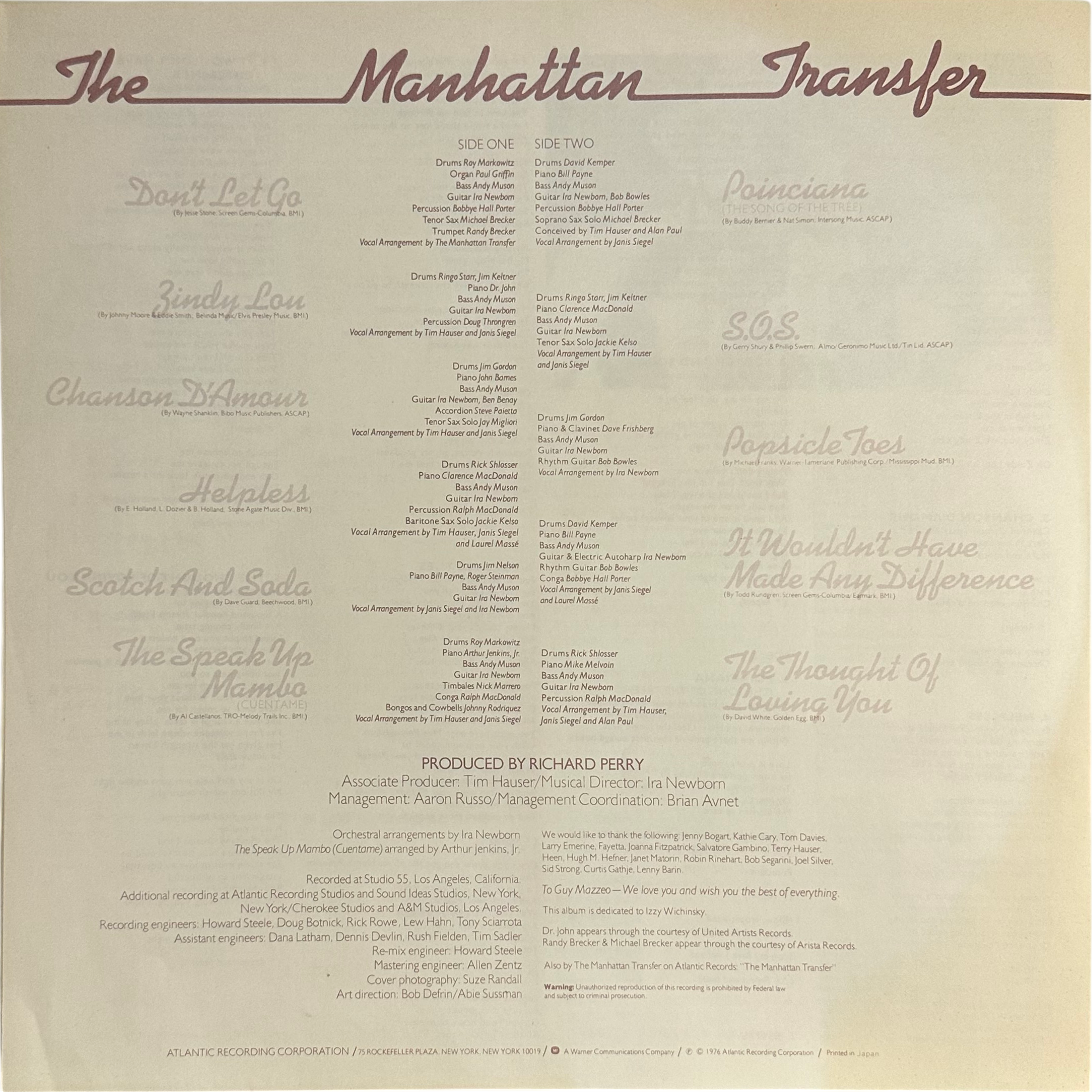 The Manhattan Transfer — Coming Out 7