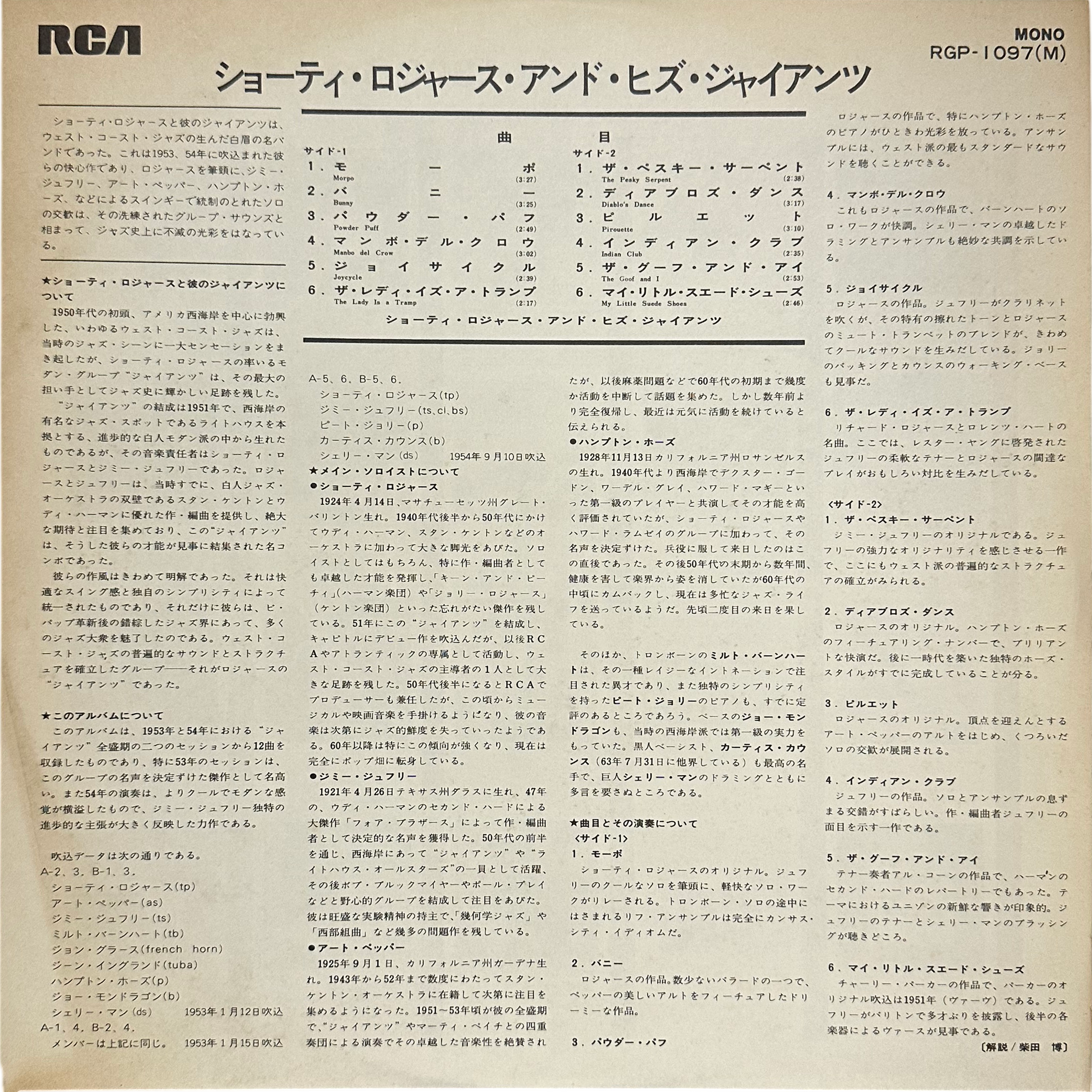 Shorty Rogers And His Giants — Shorty Rogers And His Giants 4