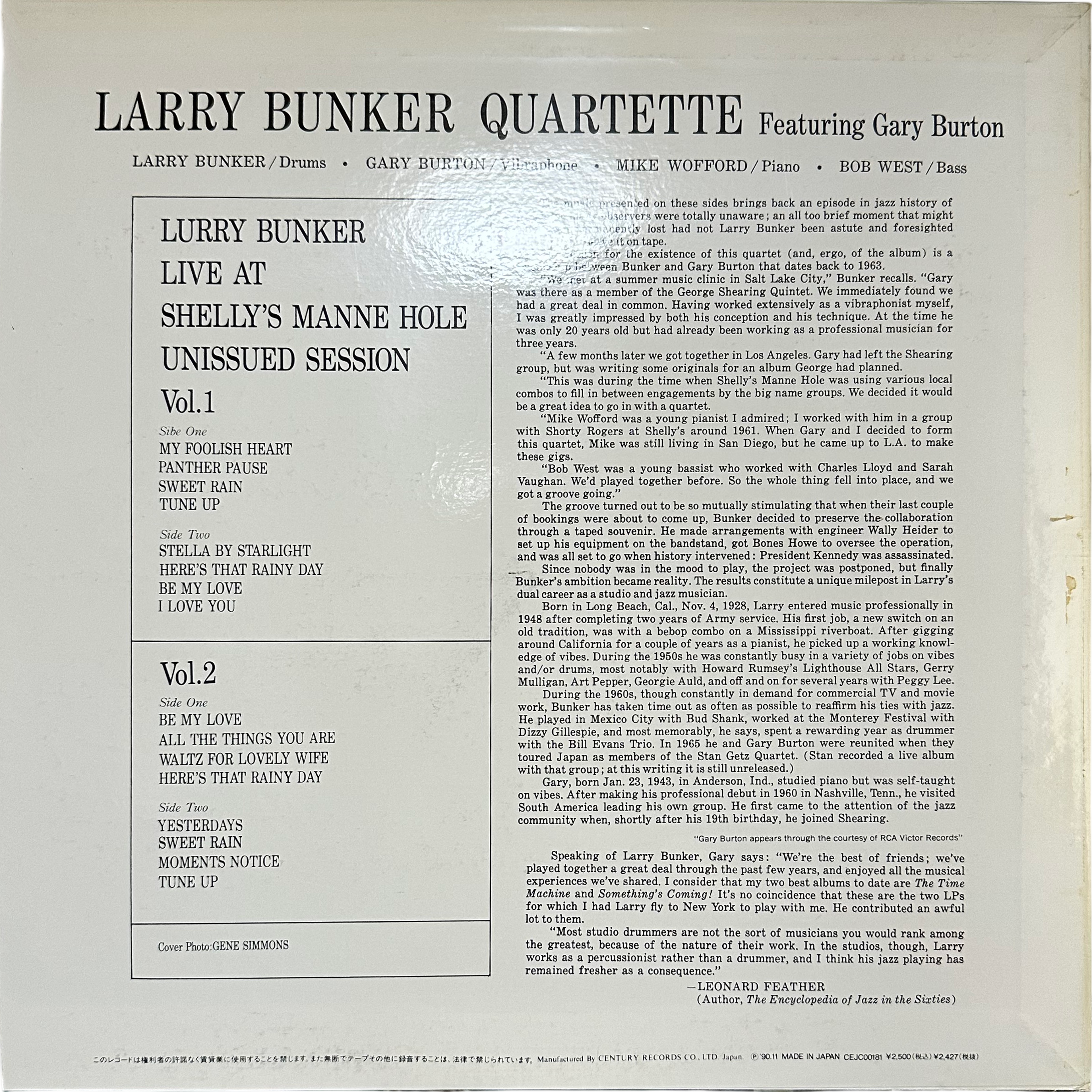 Larry Bunker — Live At Shelly's Manne-Hole Unissued Session Vol. 1 2