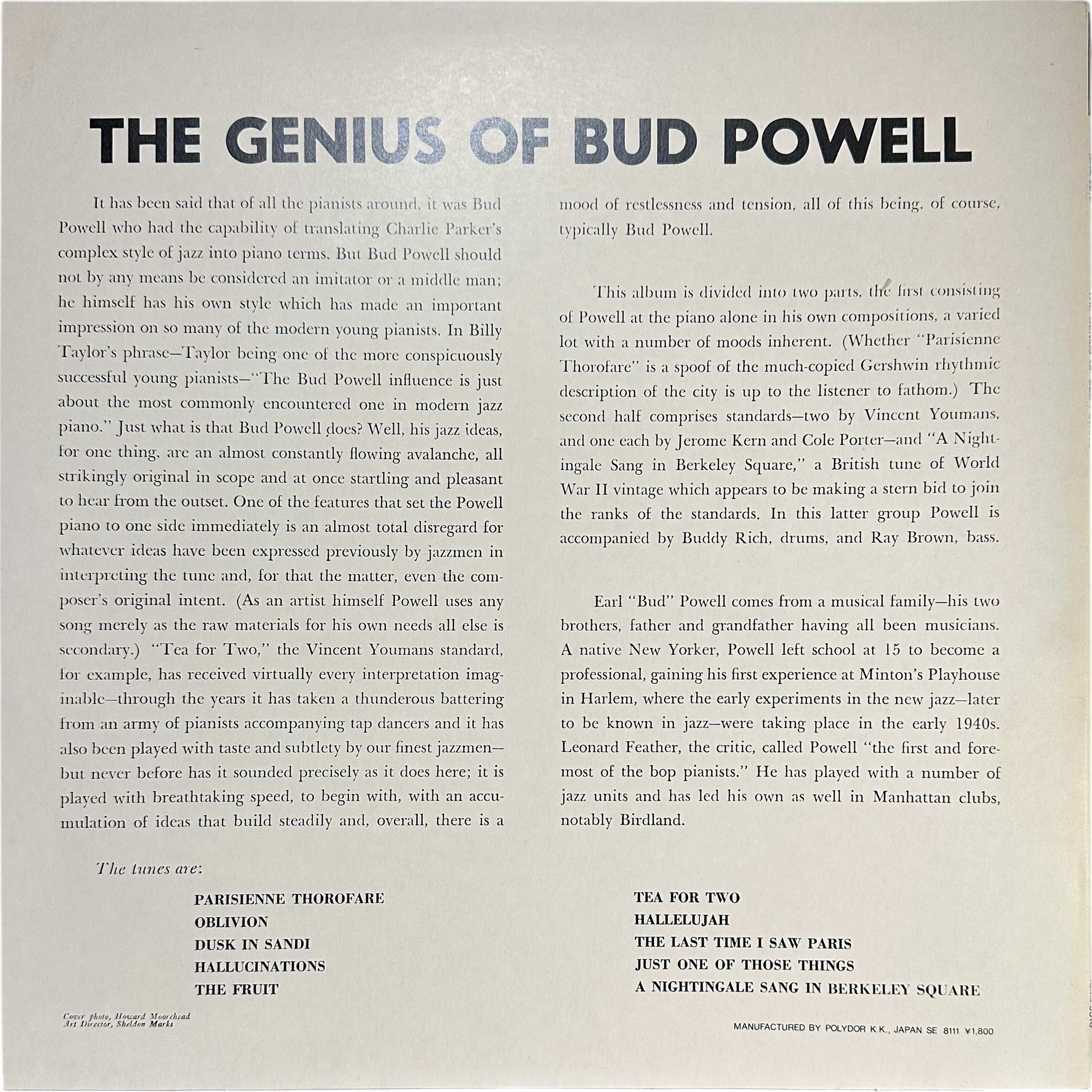 Bud Powell — The Genius of Bud Powell 2