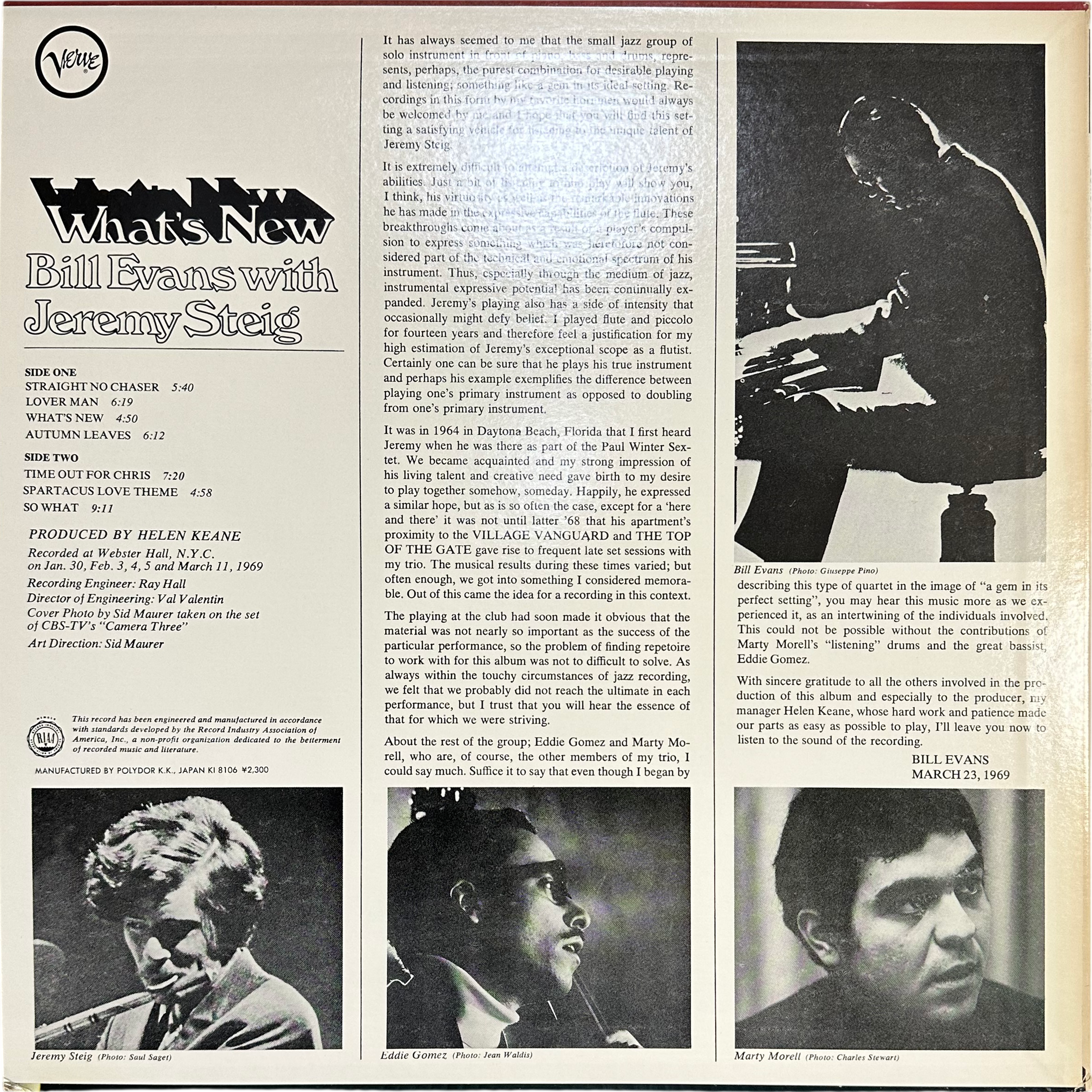 Bill Evans,Jeremy Steig — What's New 2