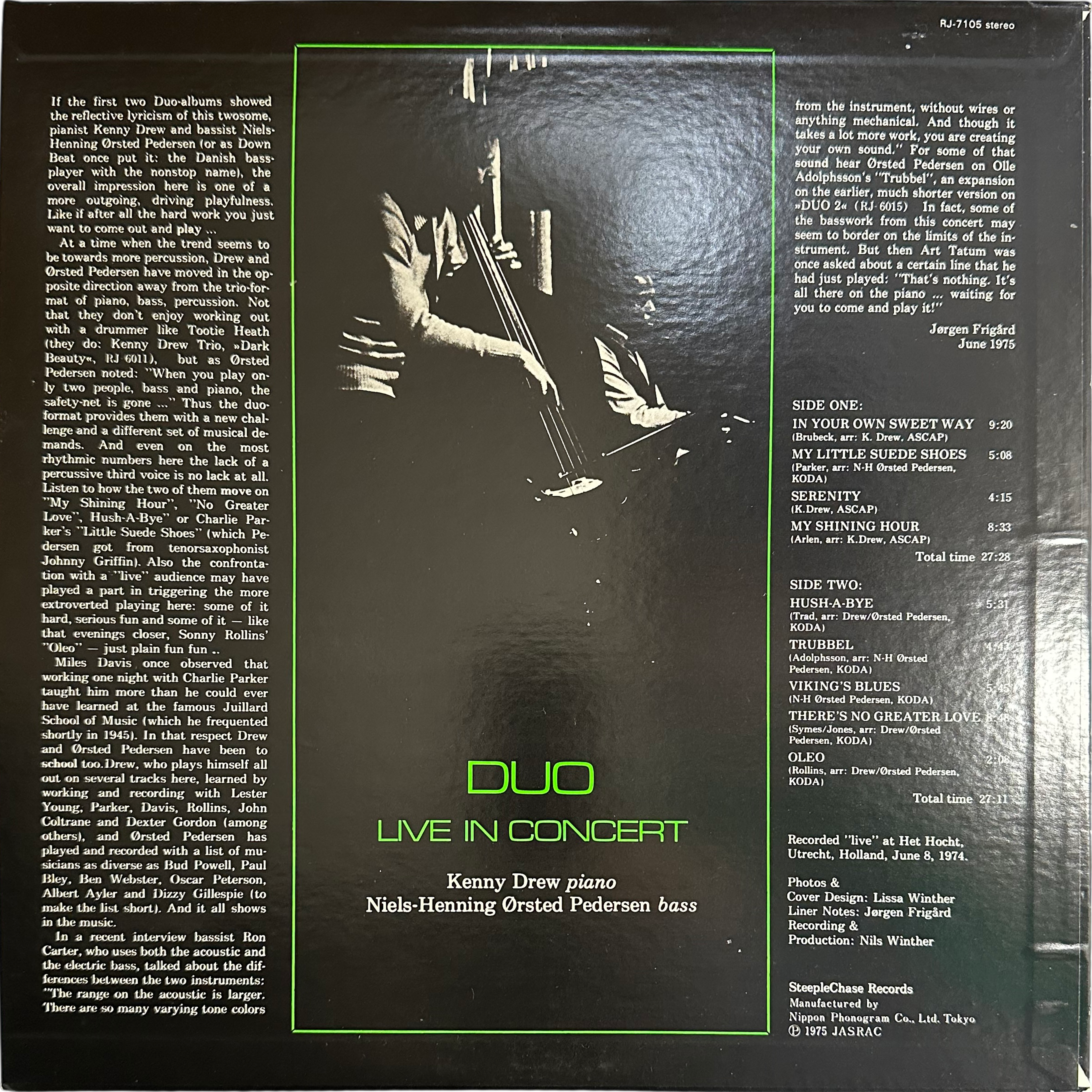 Kenny Drew,Niels-Henning Ørsted Pedersen — Duo Live In Concert 2