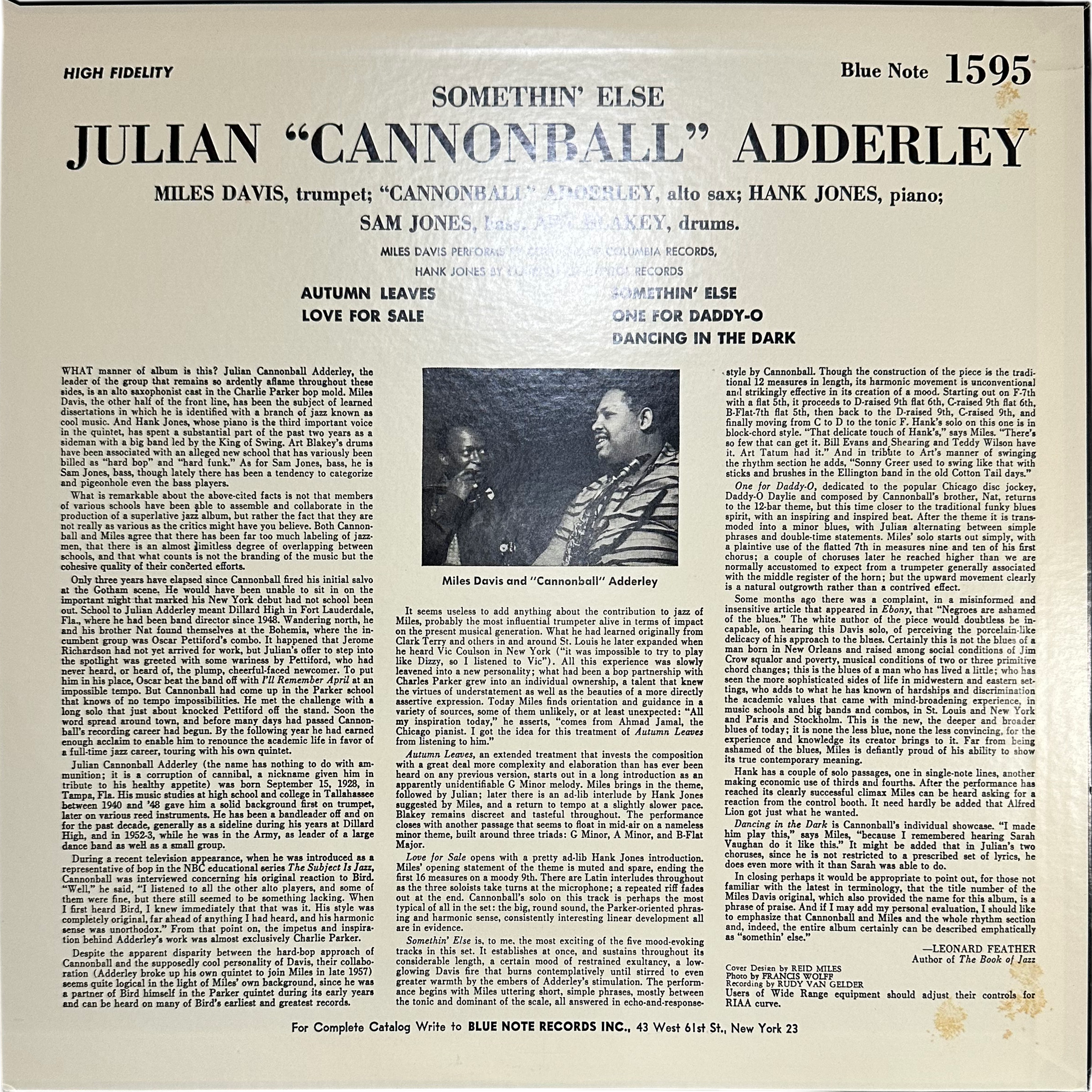 Cannonball Adderley — Somethin' Else 2