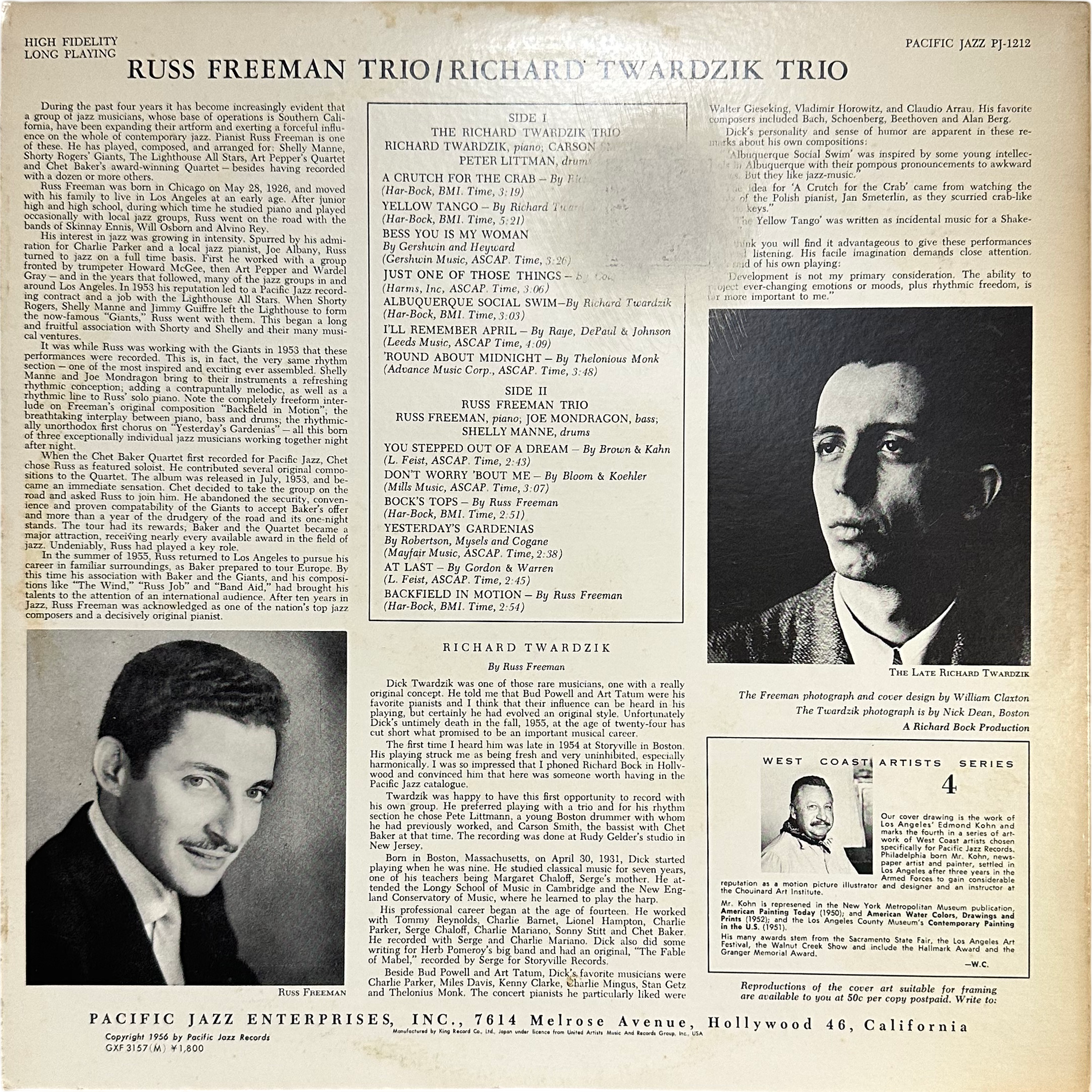 Dick Twardzik,Russ Freeman — Trio 2