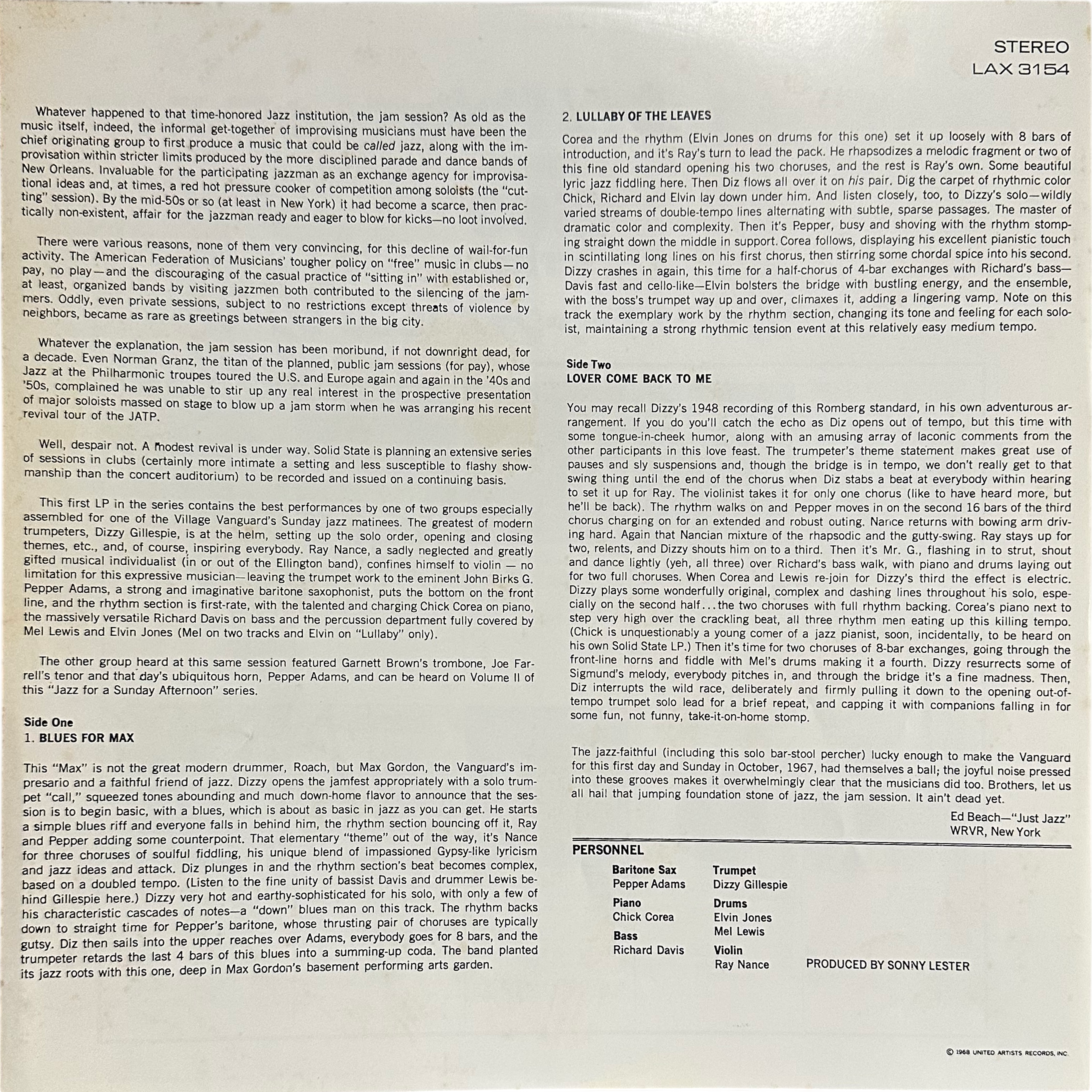 Various — Jazz For A Sunday Afternoon Volume 1 7