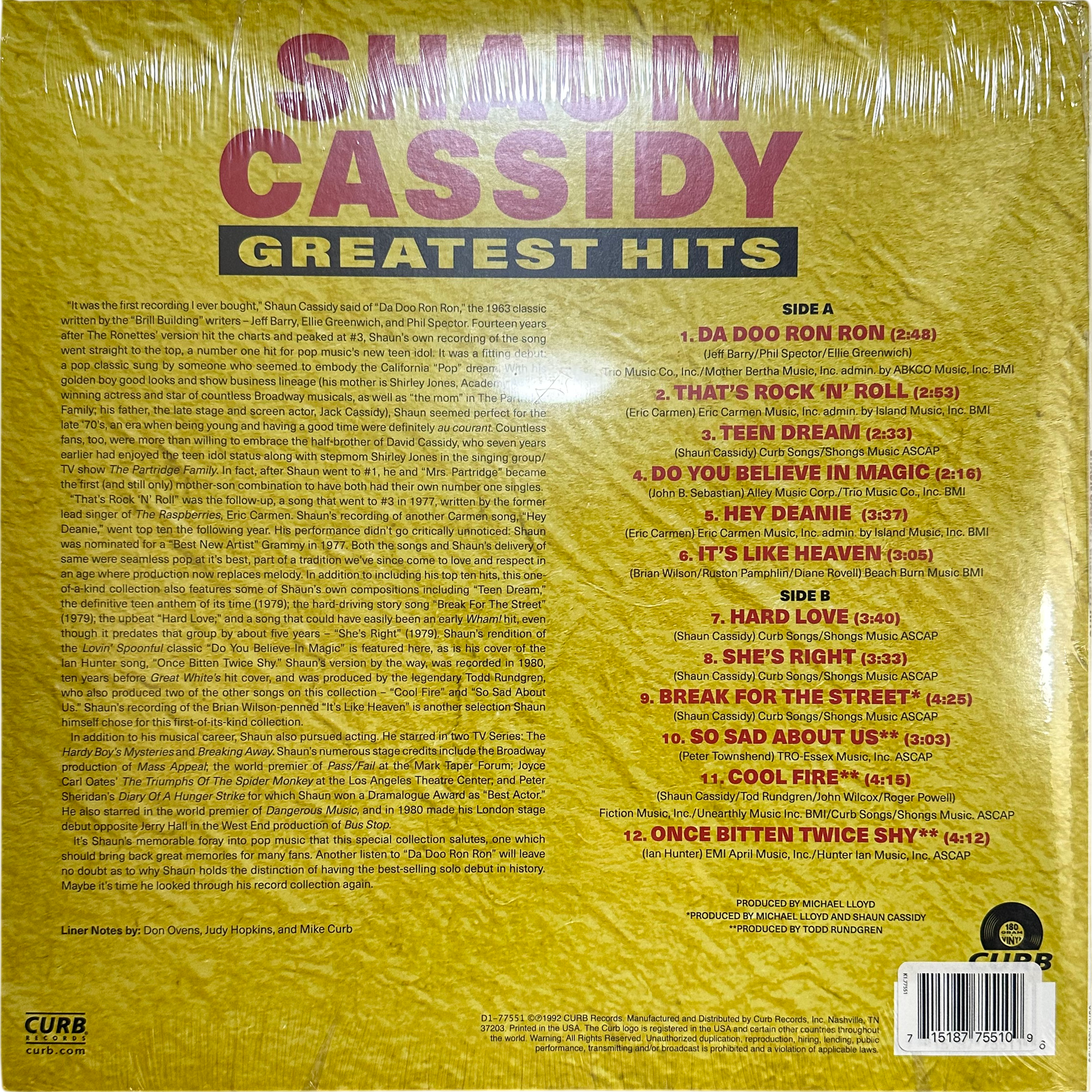 Shaun Cassidy — Greatest Hits 2