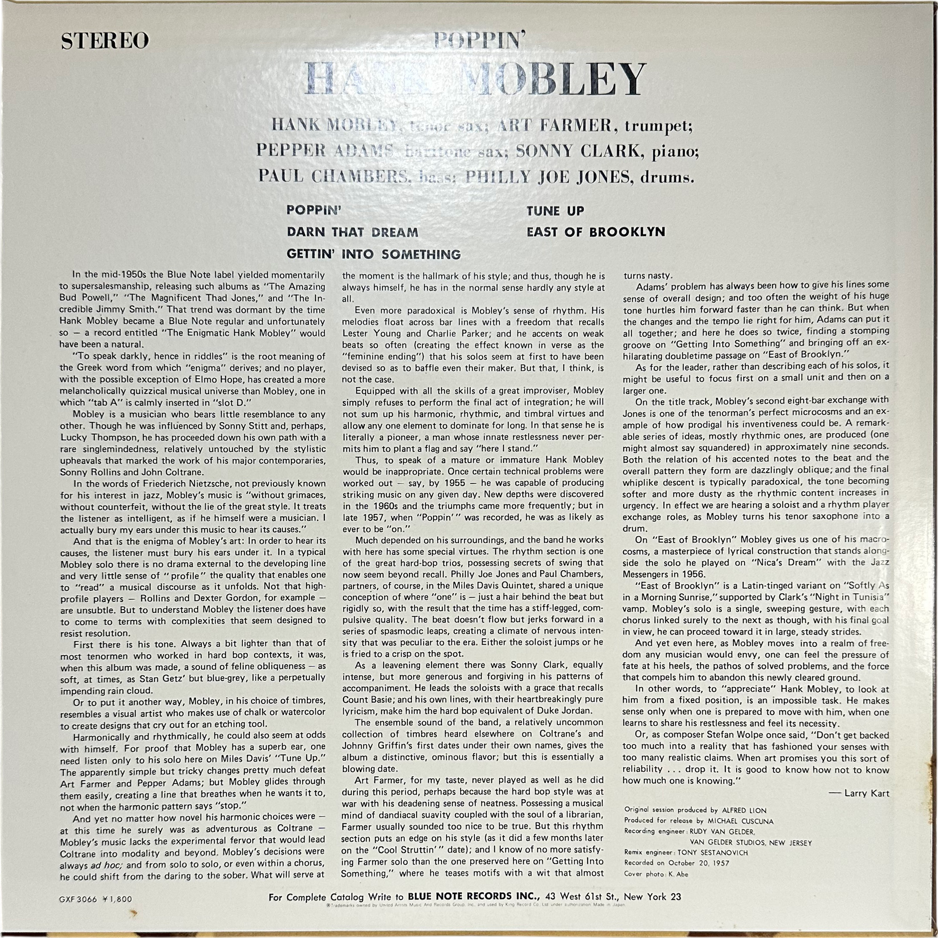 Hank Mobley — Poppin' 2