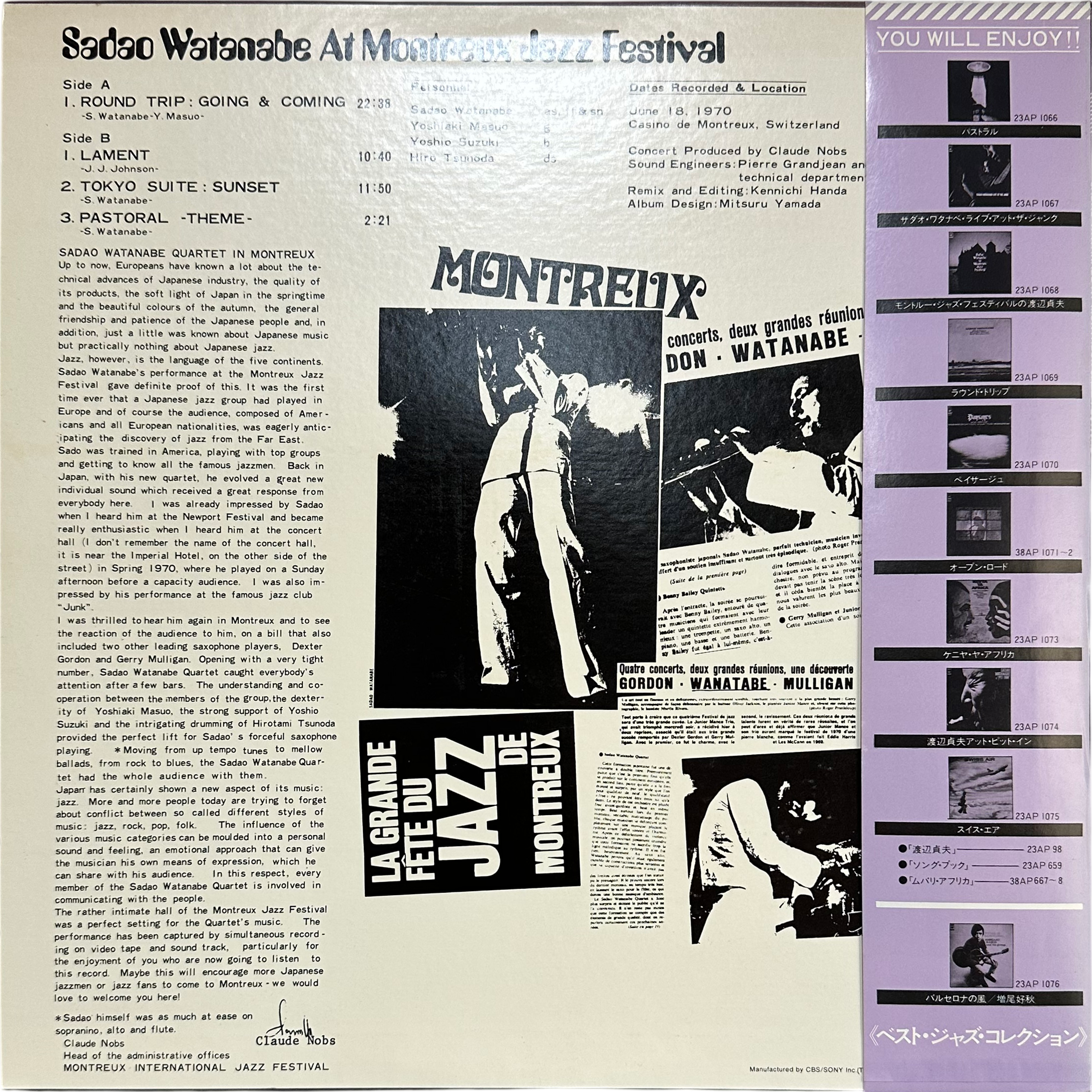 Sadao Watanabe — At Montreux Jazz Festival 2