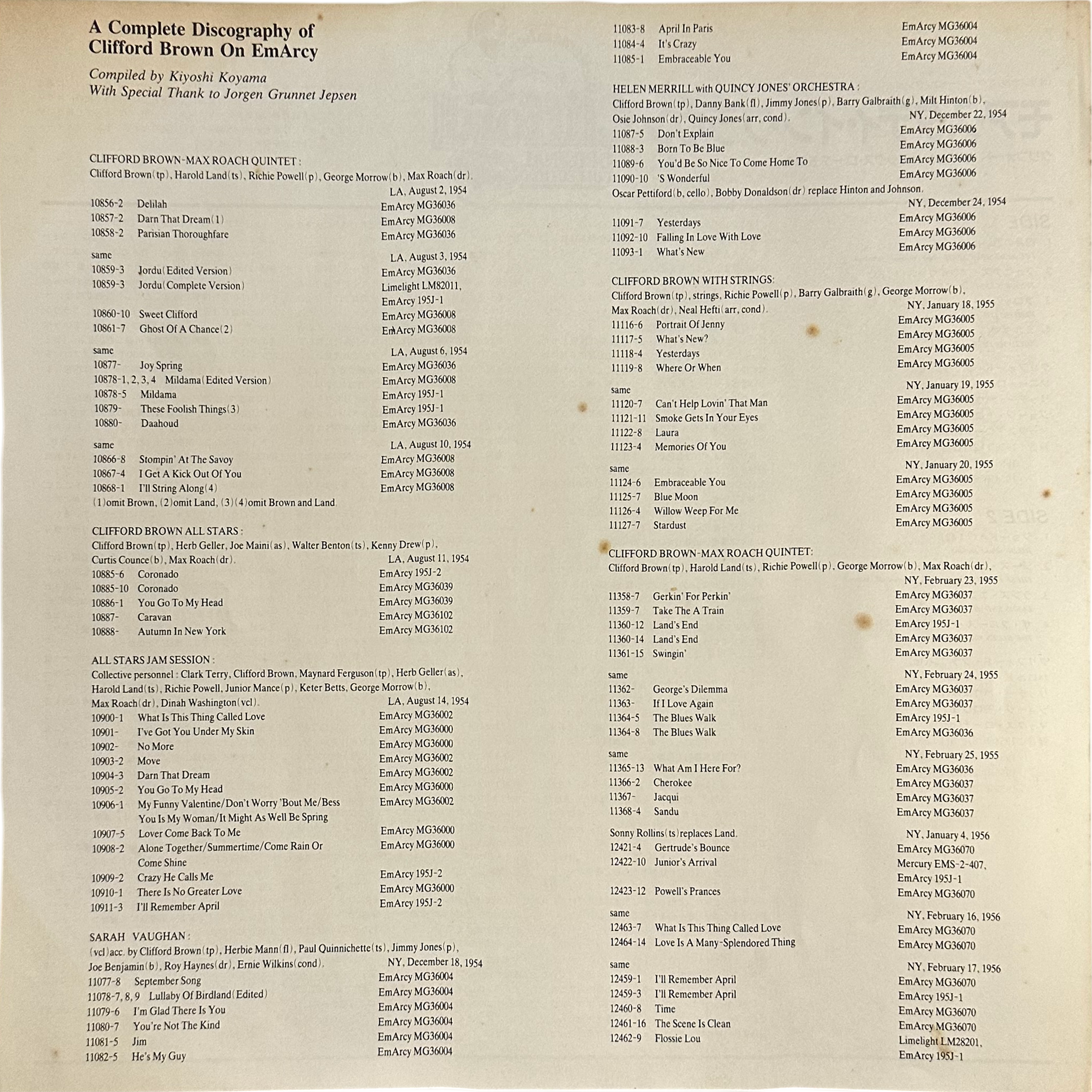 Clifford Brown — More Study In Brown 5