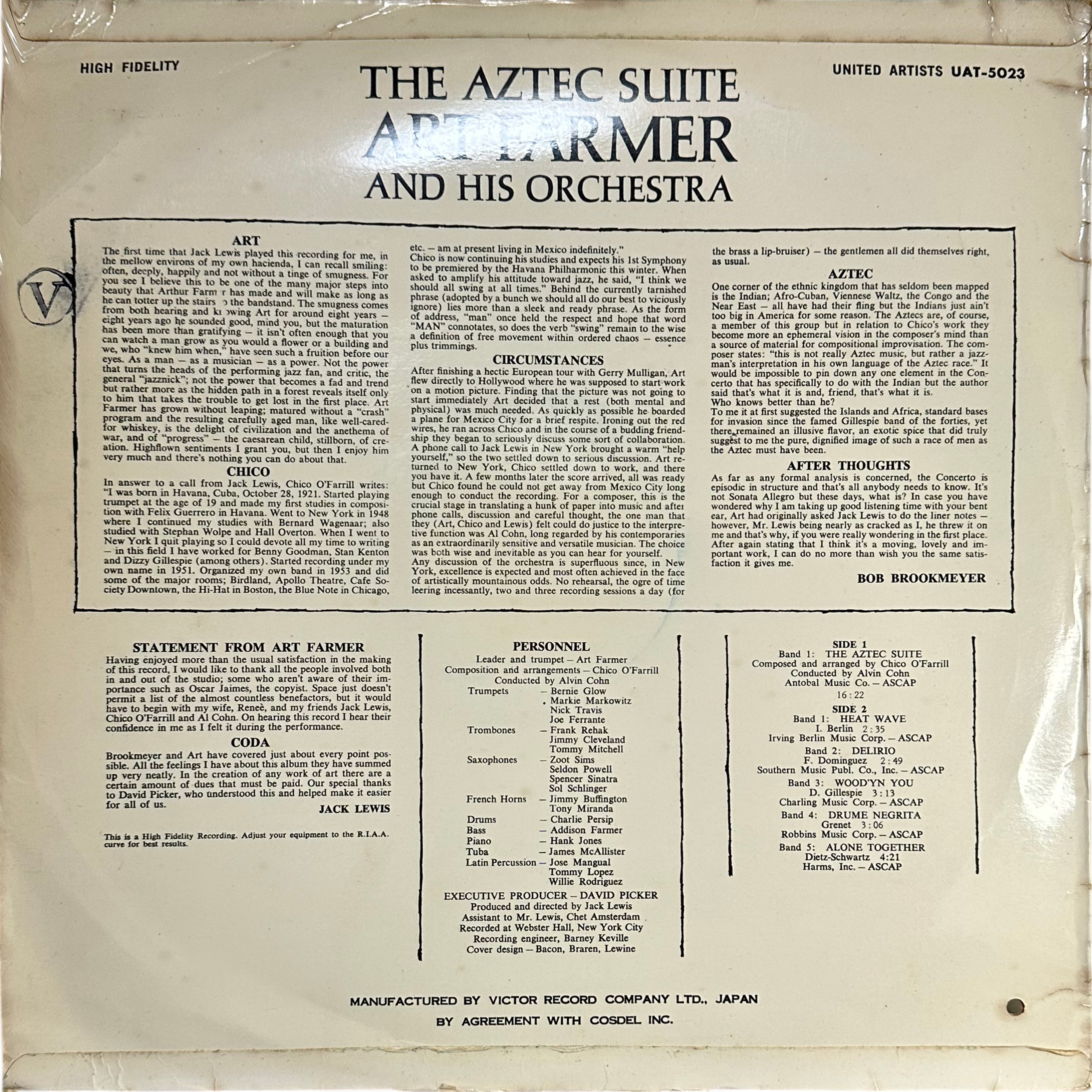 Art Farmer And His Orchestra — The Aztec Suite 2