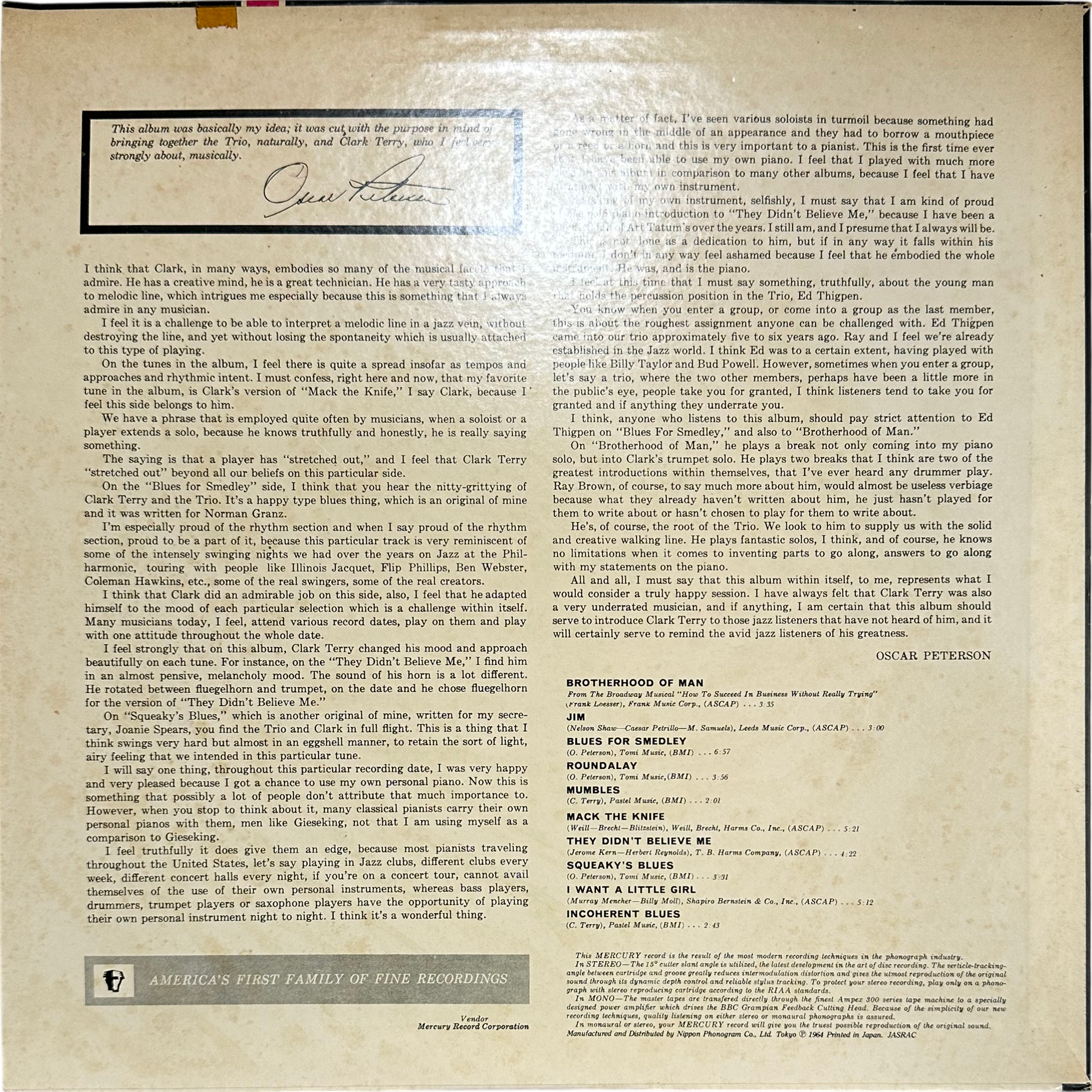 Clark Terry,The Oscar Peterson Trio — Oscar Peterson Trio + One 2