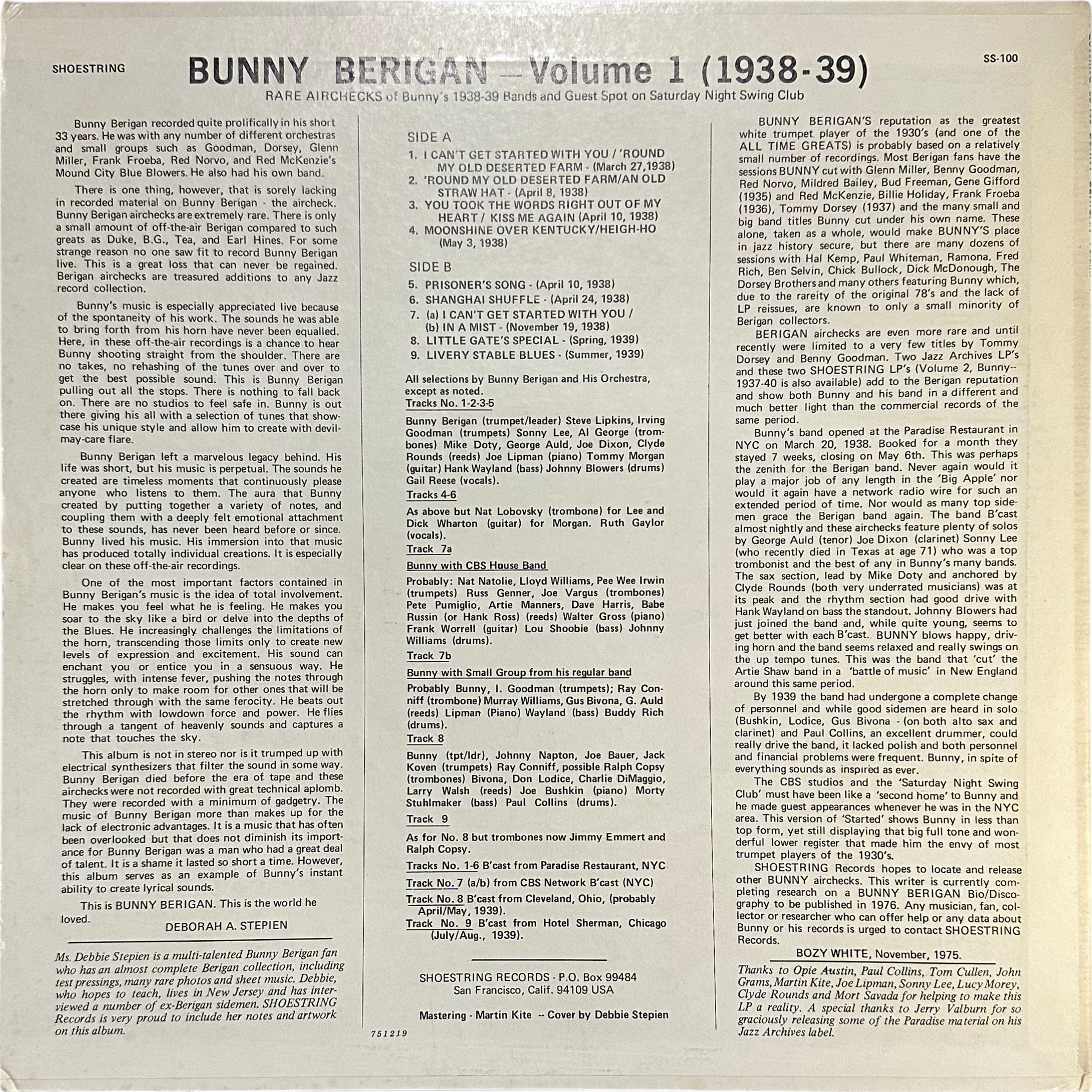 Bunny Berigan — Bunny Berigan Volume 1 2