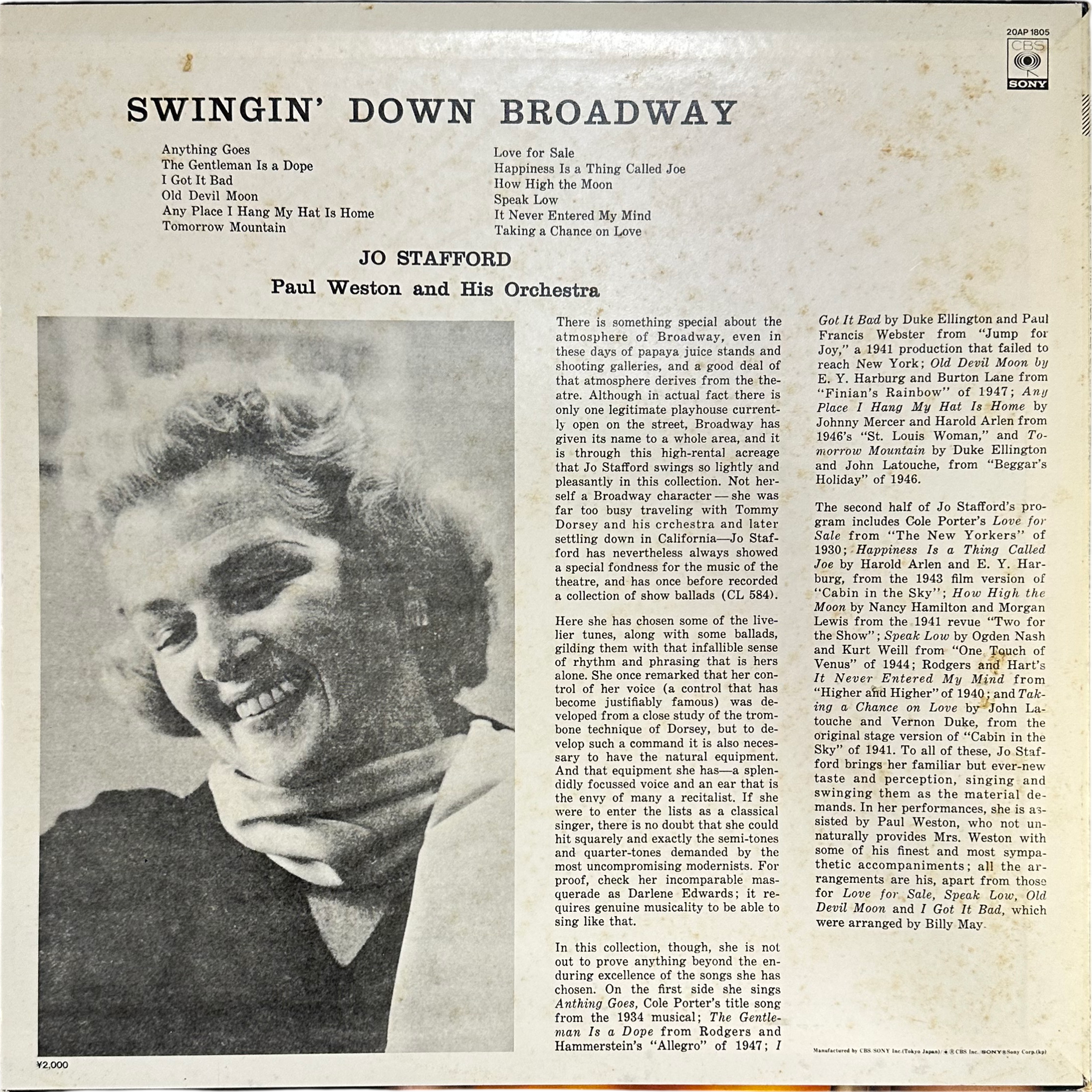 Jo Stafford — Swingin' Down Broadway 2